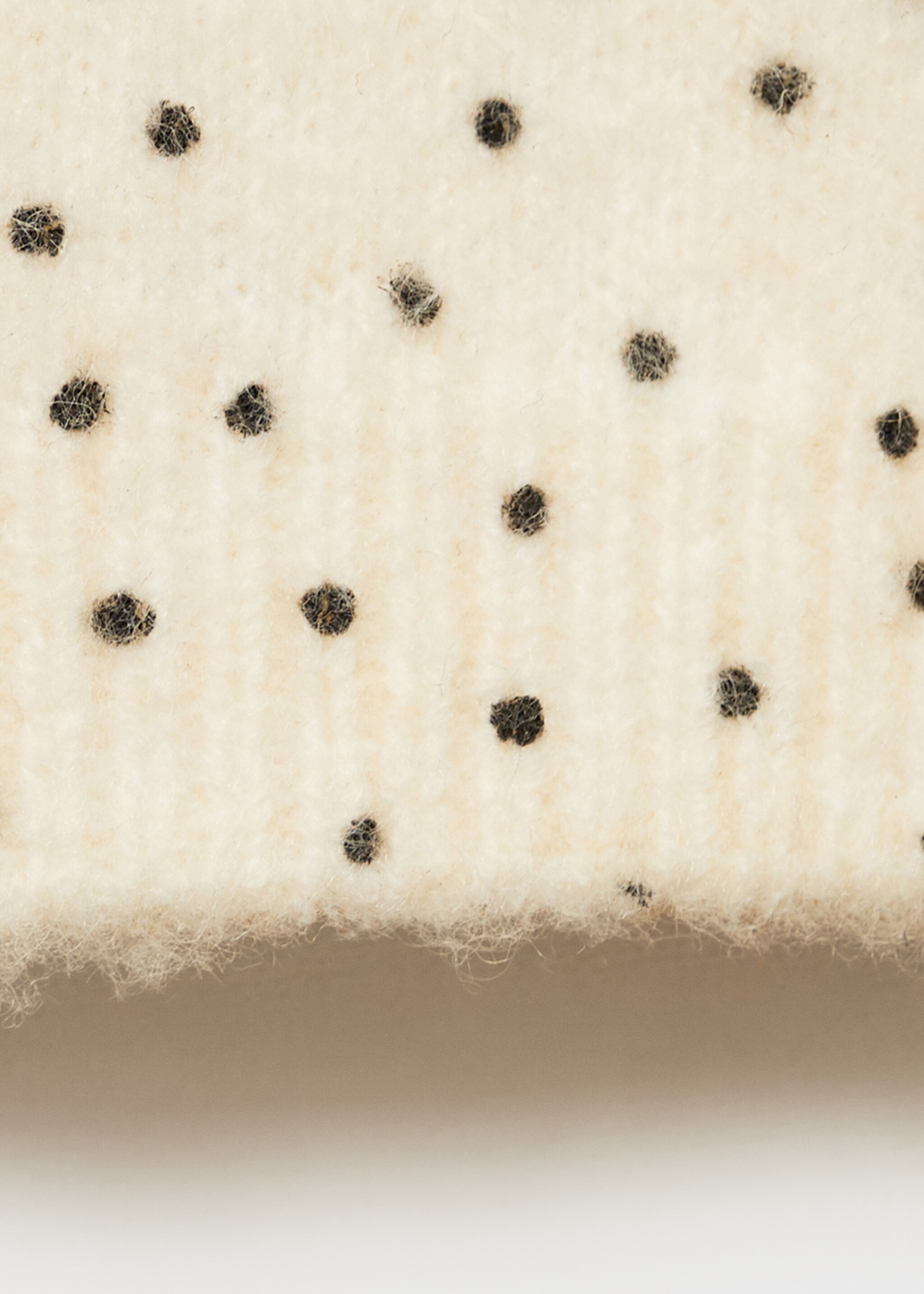 Polka-dot knitted cardigan - Details of the article 0, Ecru. Ref: 87043271-00.