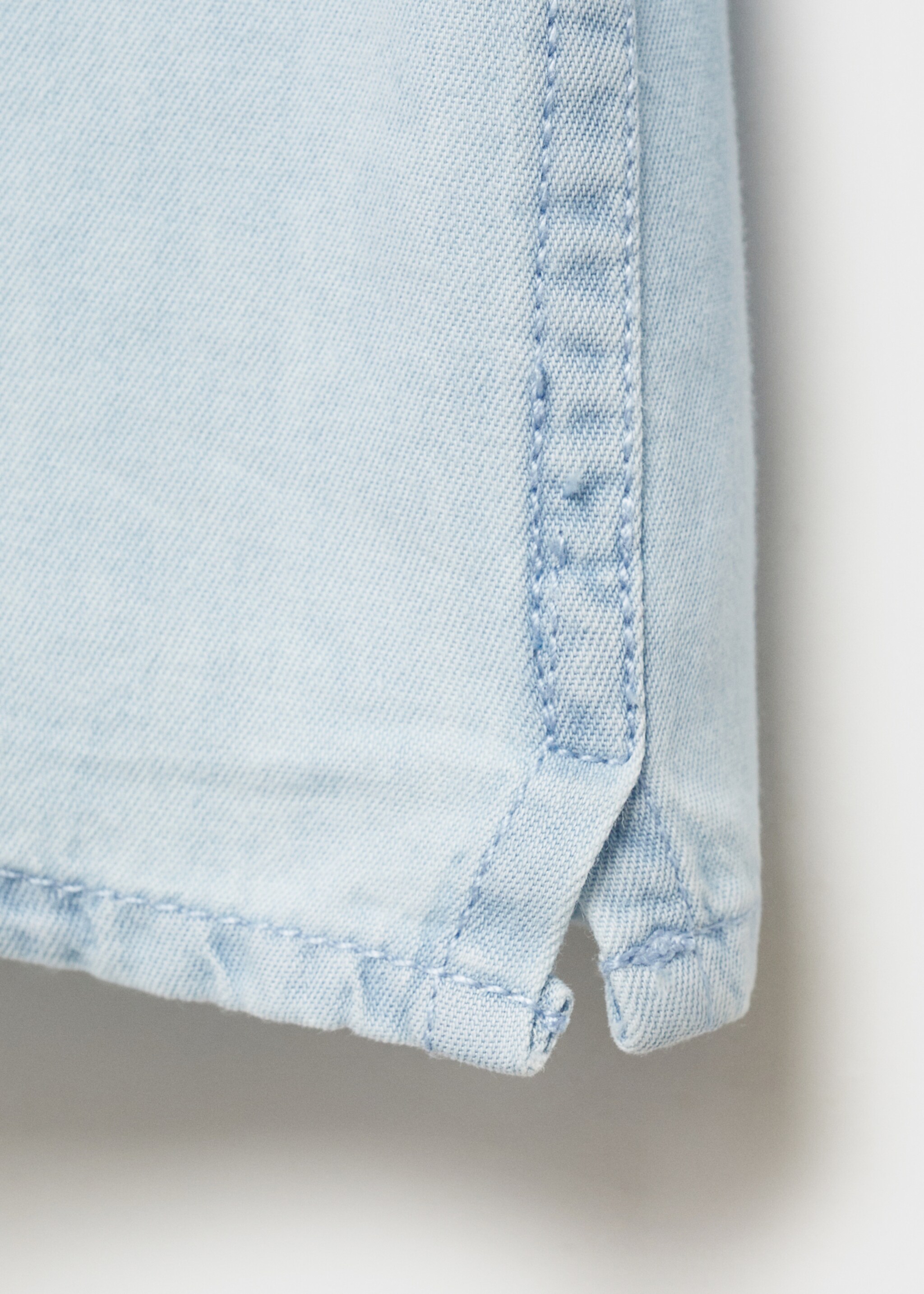 Pocket denim shirt - Details of the article 0, Light Blue. Ref: 87043272-00.