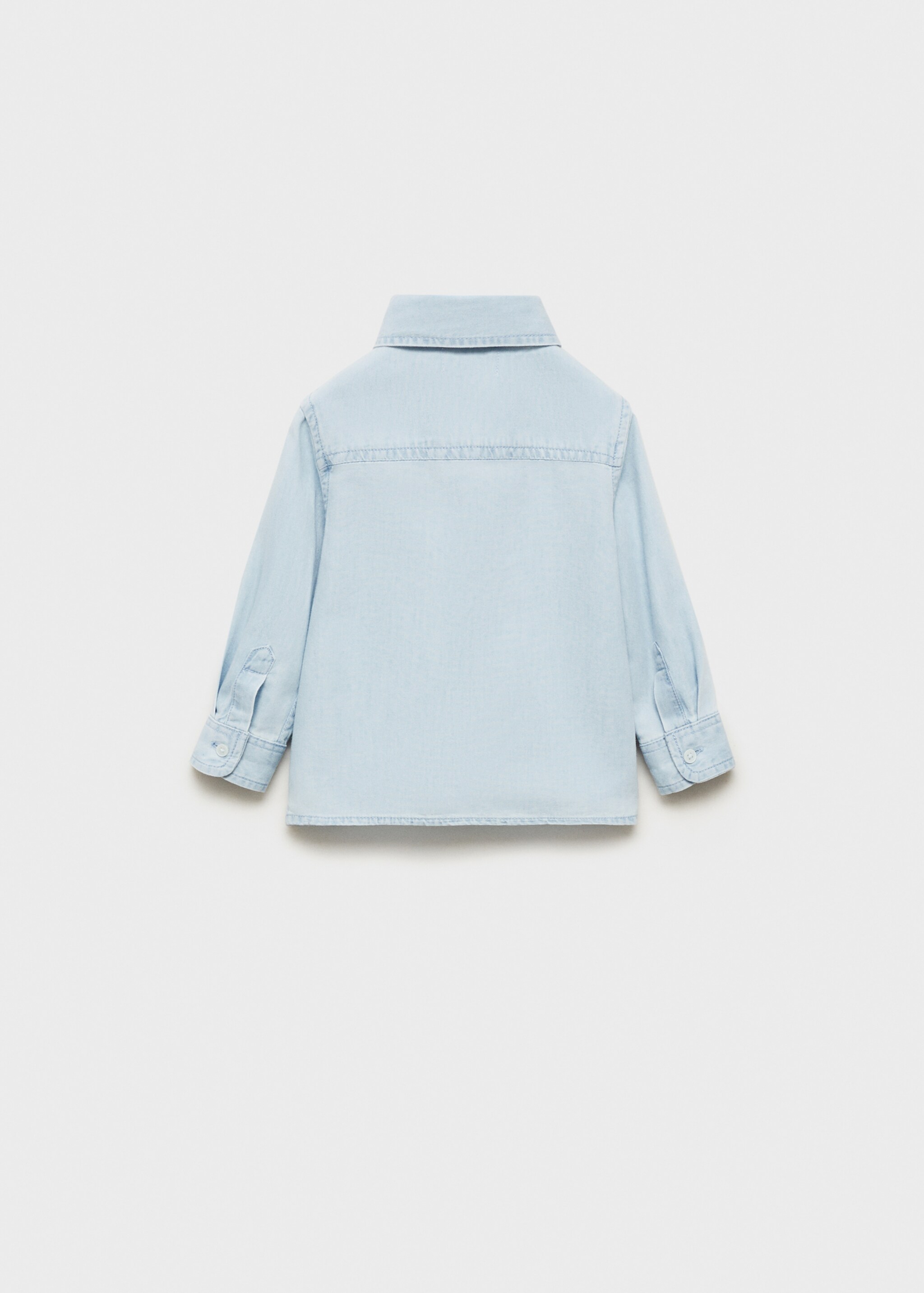 Pocket denim shirt - Reverse of the article, Light Blue. Ref: 87043272-00.