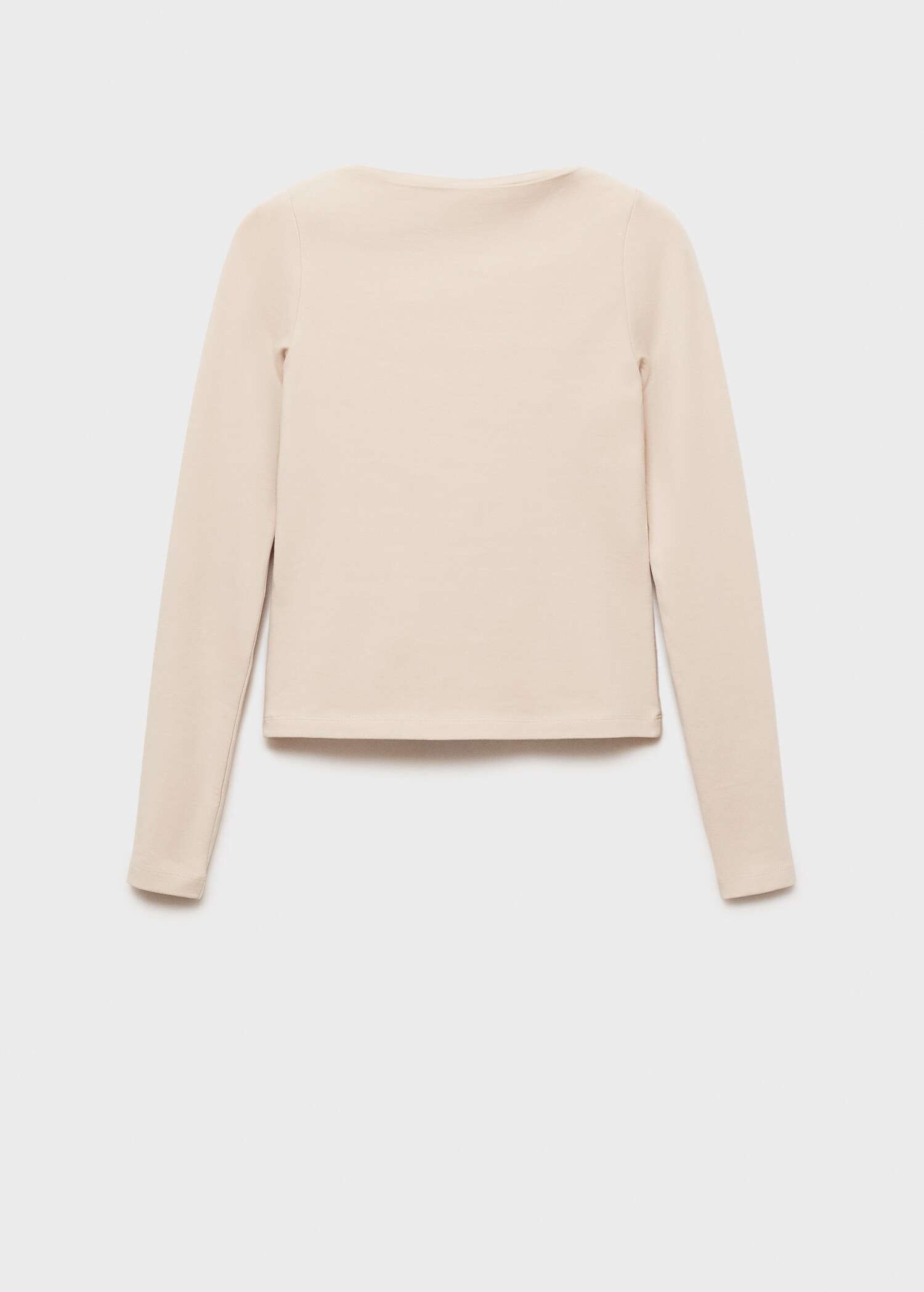 Baumwoll-T-Shirt mit Bateau-Ausschnitt - Artikel ohne Model