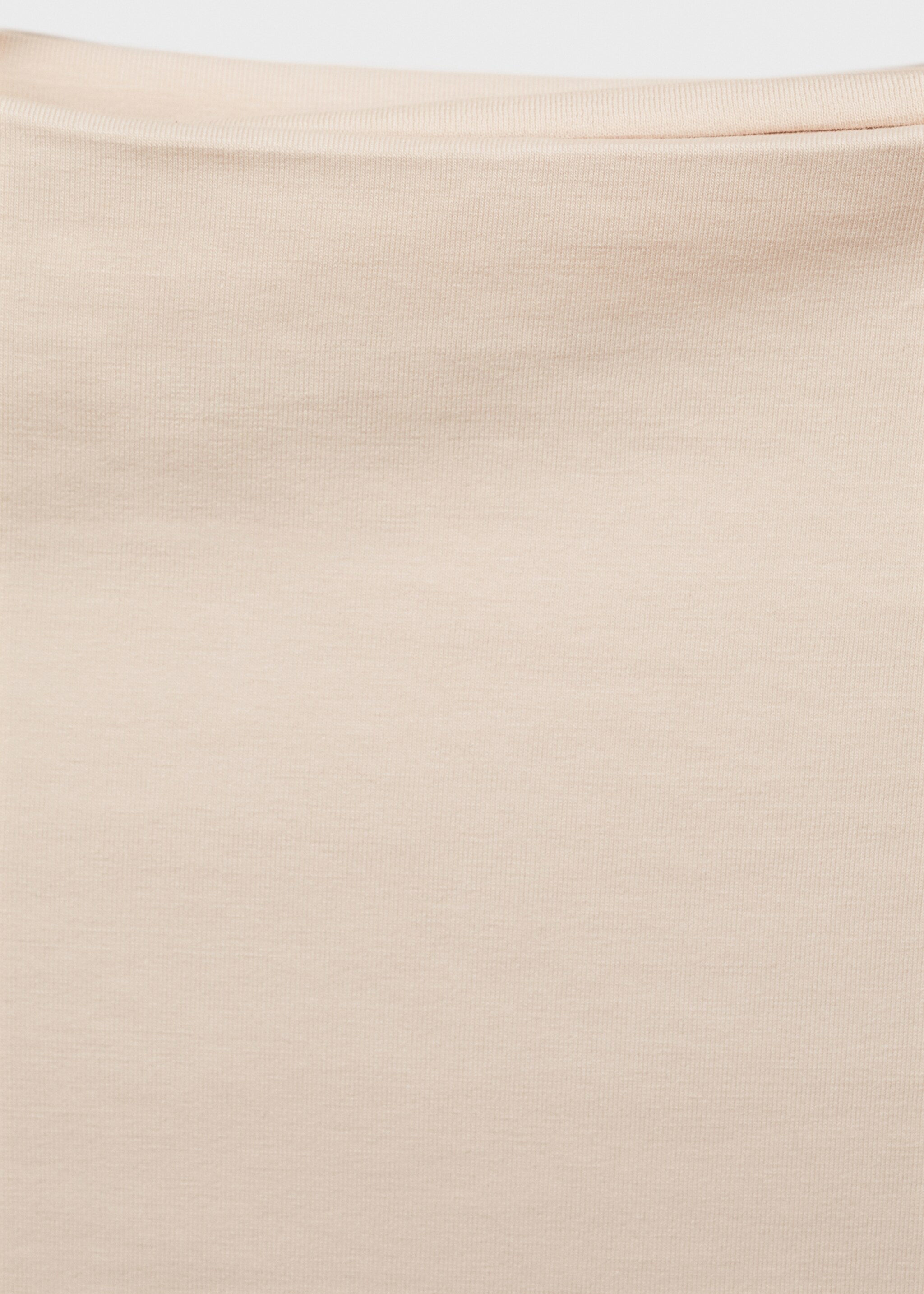 Baumwoll-T-Shirt mit Bateau-Ausschnitt - Detail des Artikels 8, Hellgrau/Pastellgrau. Ref: 87043281-00.