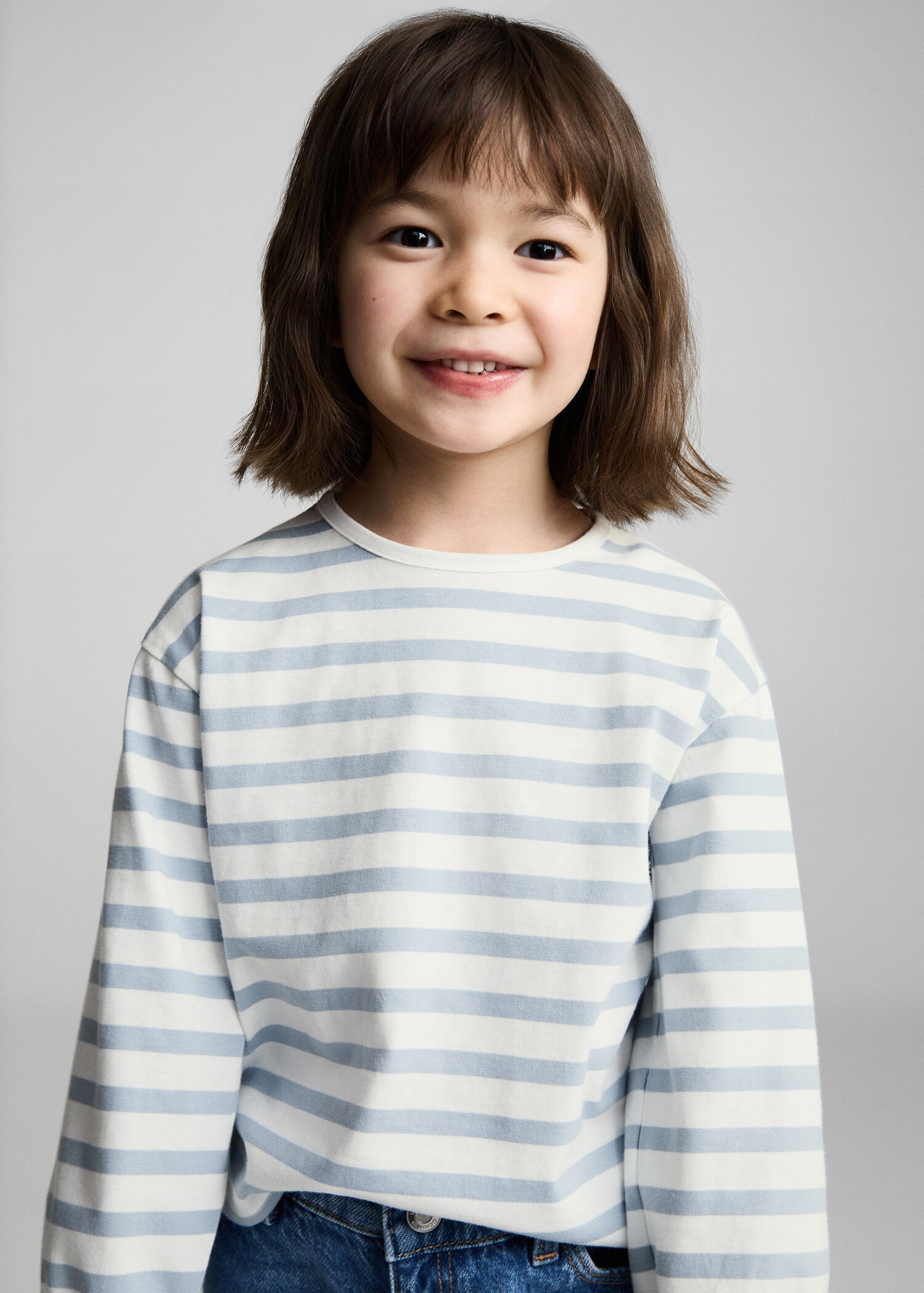 Striped cotton T-shirt - Medium plane