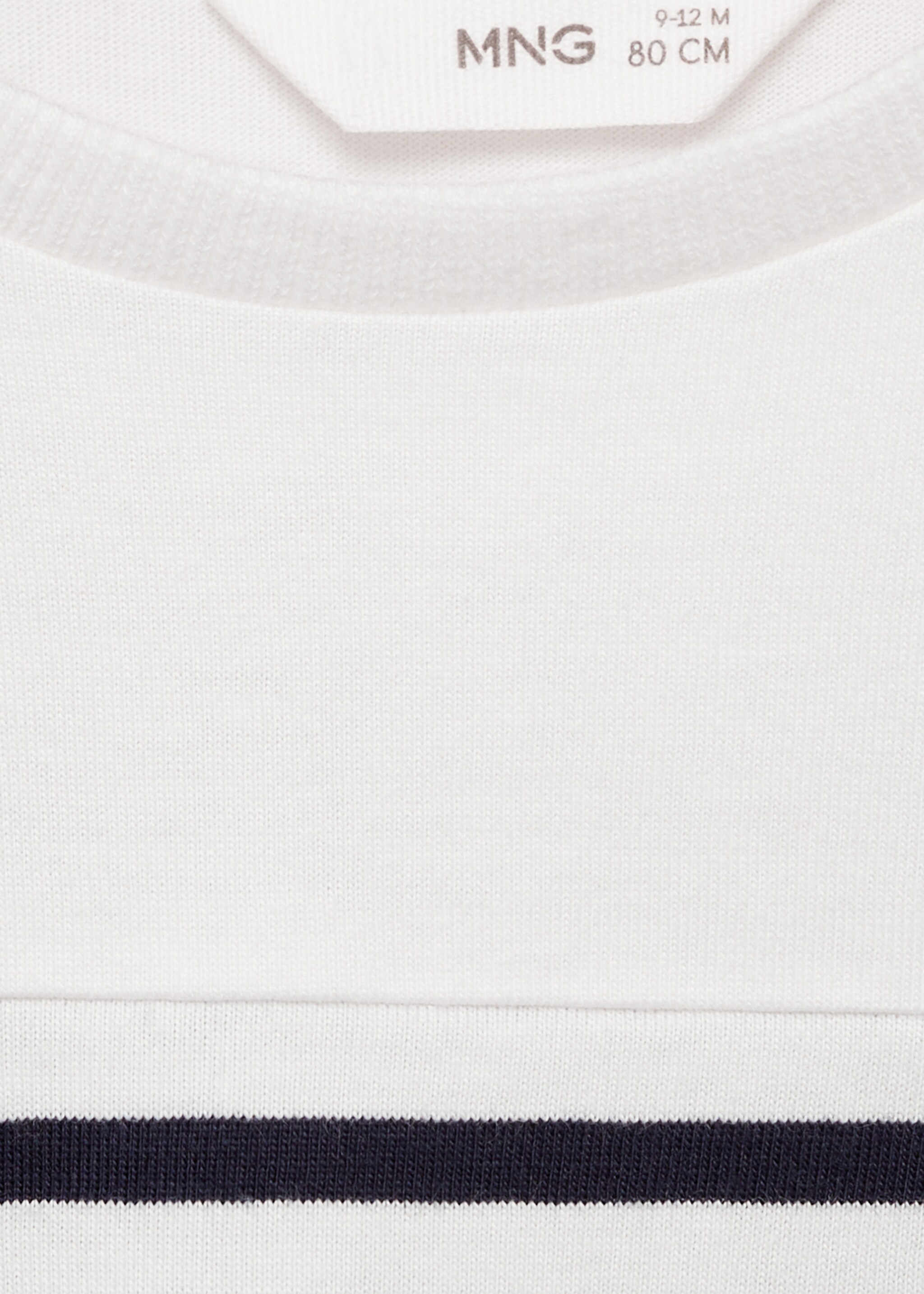 Samarreta màniga llarga ratlles - Detall de l'article 8, Blanc trencat. Ref: 87043284-00.