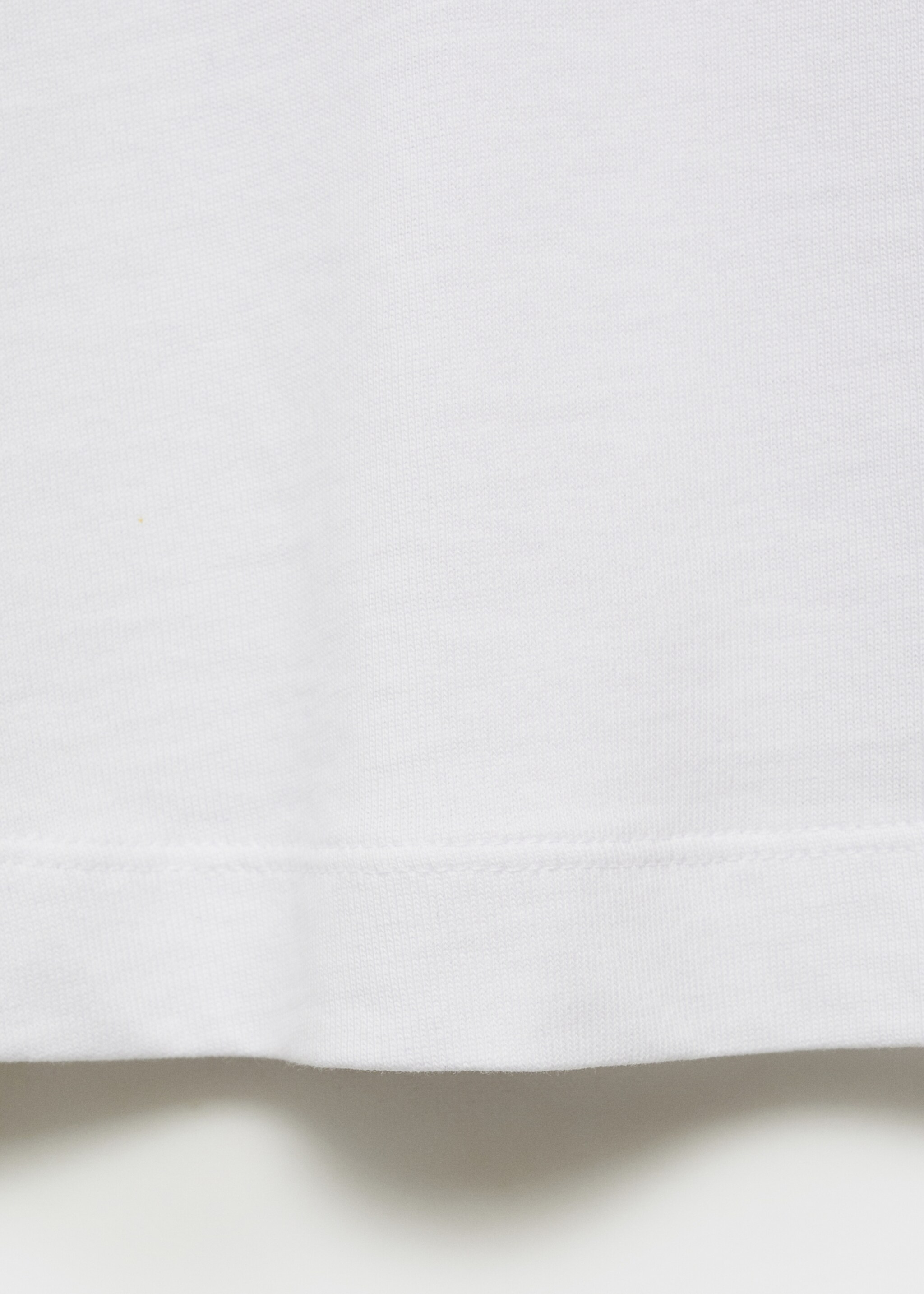 Short-sleeved cotton t-shirt - Details of the article 0, White. Ref: 87043285-00.