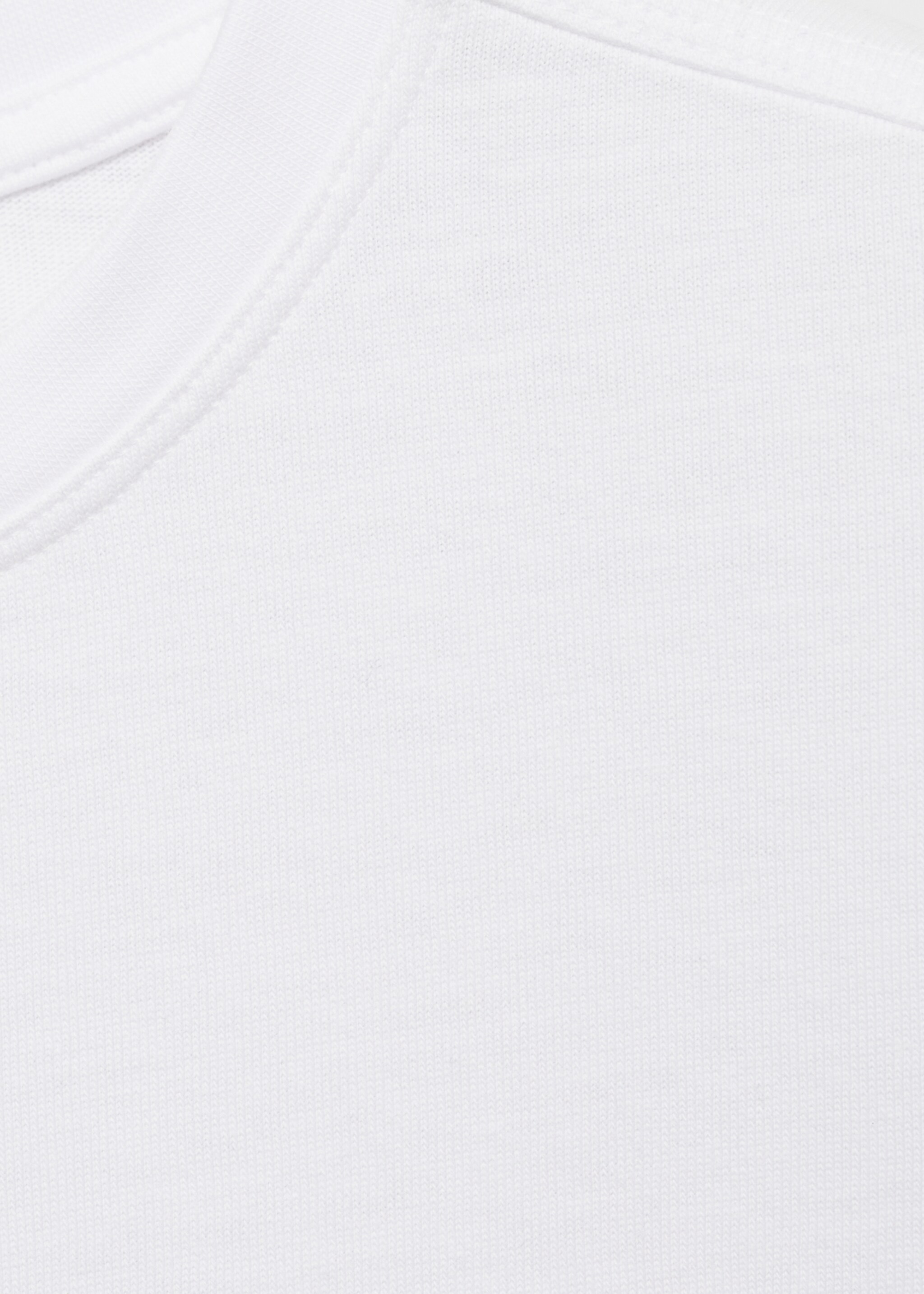 Short-sleeved cotton t-shirt - Details of the article 8, White. Ref: 87043285-00.