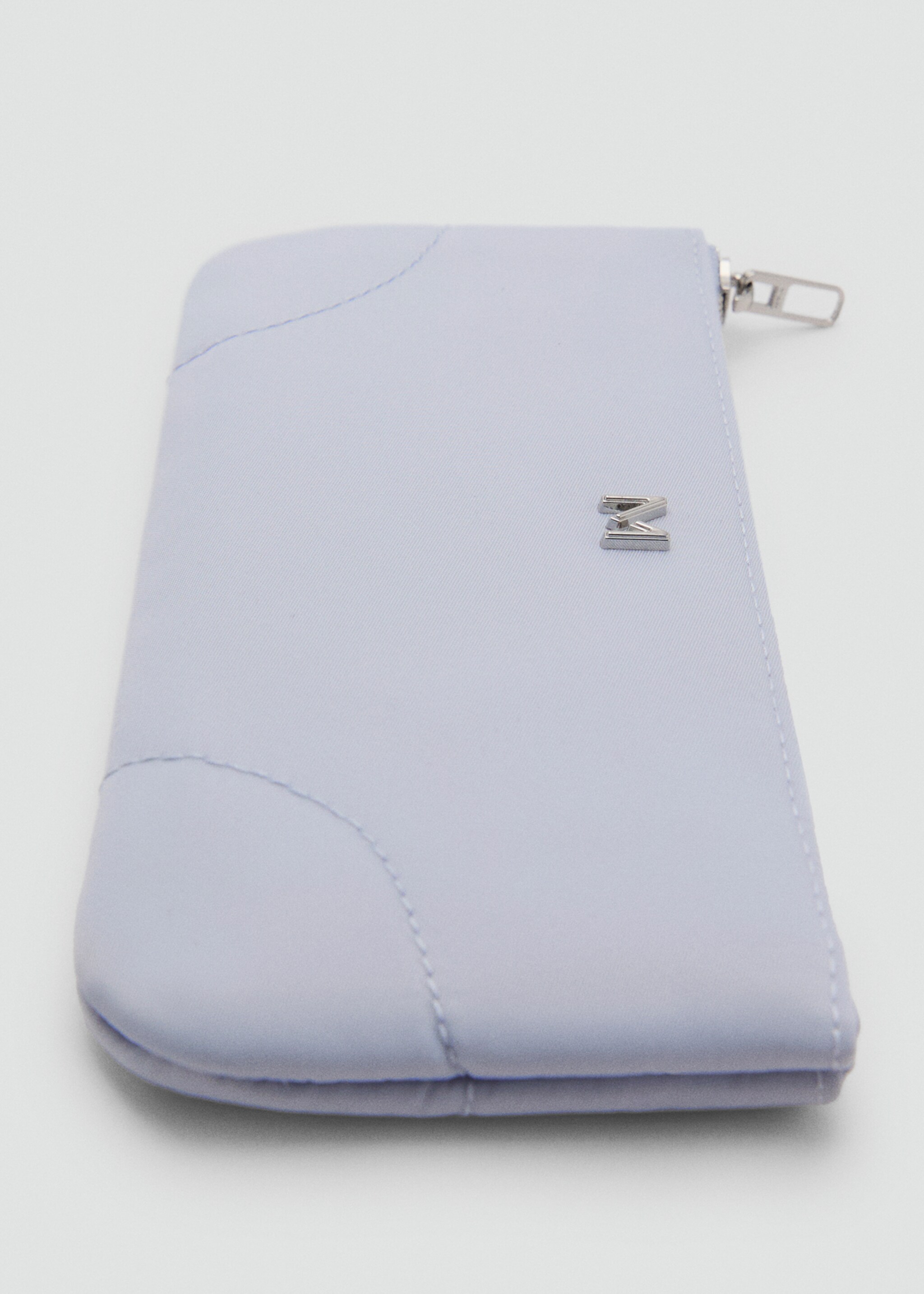 Zipped nylon cosmetics bag - Medium plane, Sky Blue. Ref: 87043286-00.