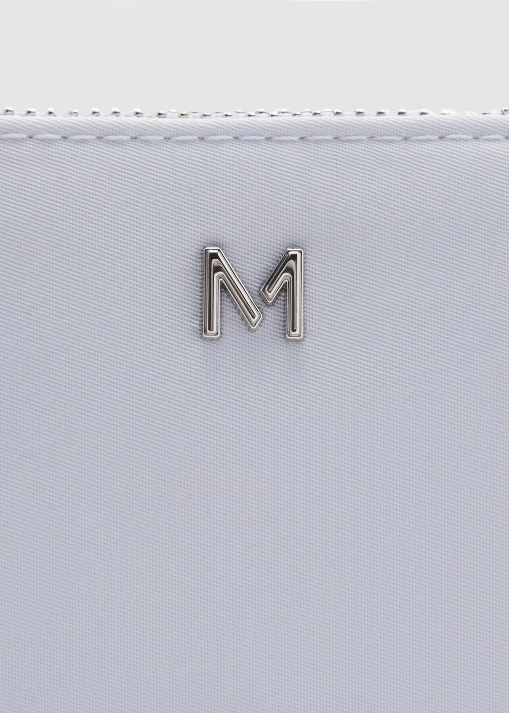 Zipped nylon cosmetics bag - Details of the article 1, Sky Blue. Ref: 87043286-00.