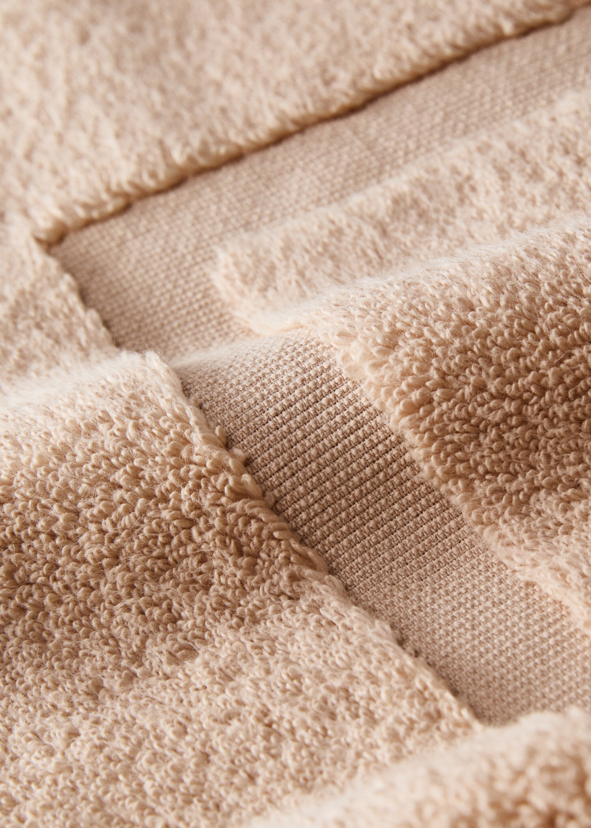 Soft cotton bath mat - Details of the article 1, Peach. Ref: 87043297-00.