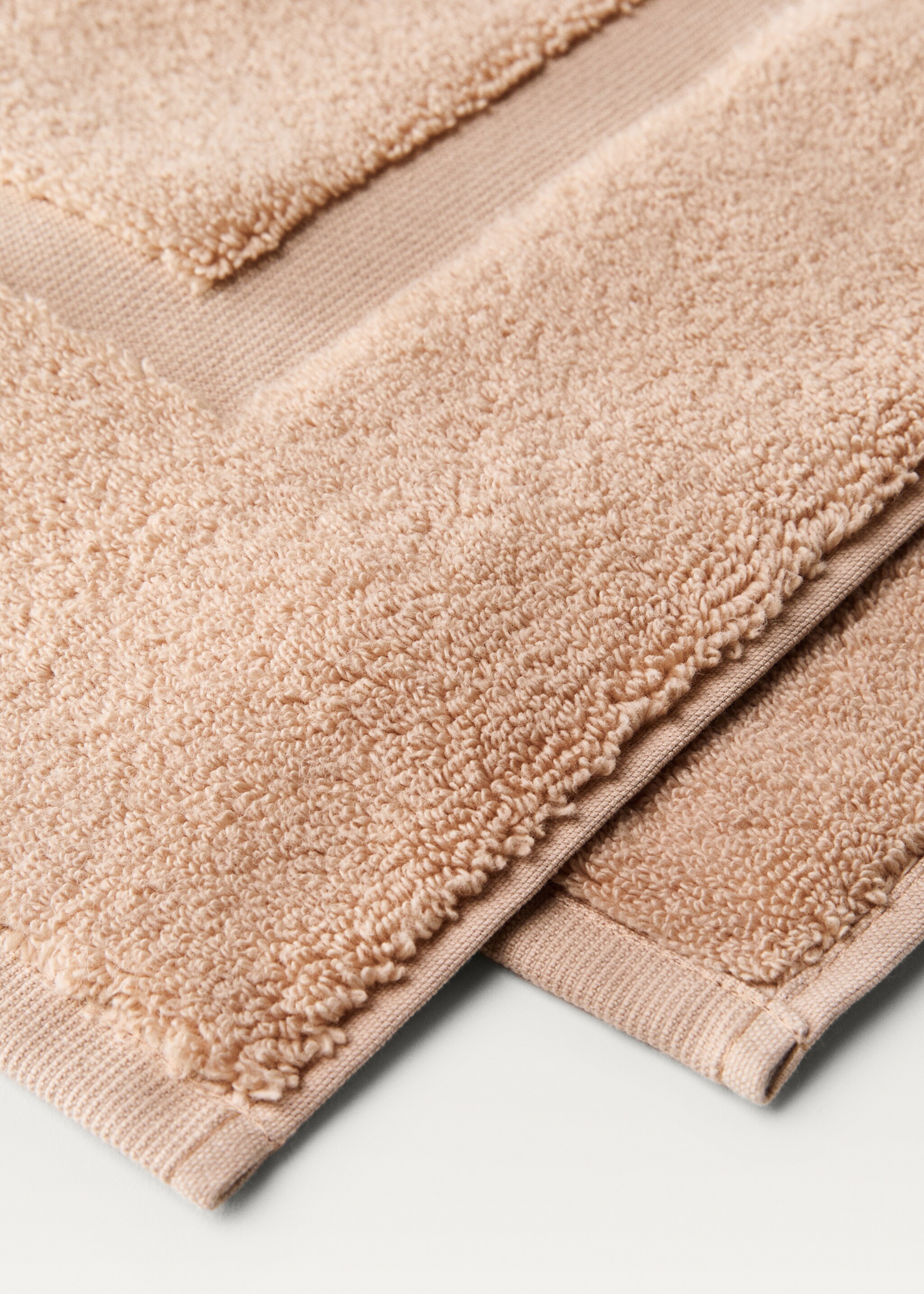 Soft cotton bath mat - Details of the article 2, Peach. Ref: 87043297-00.