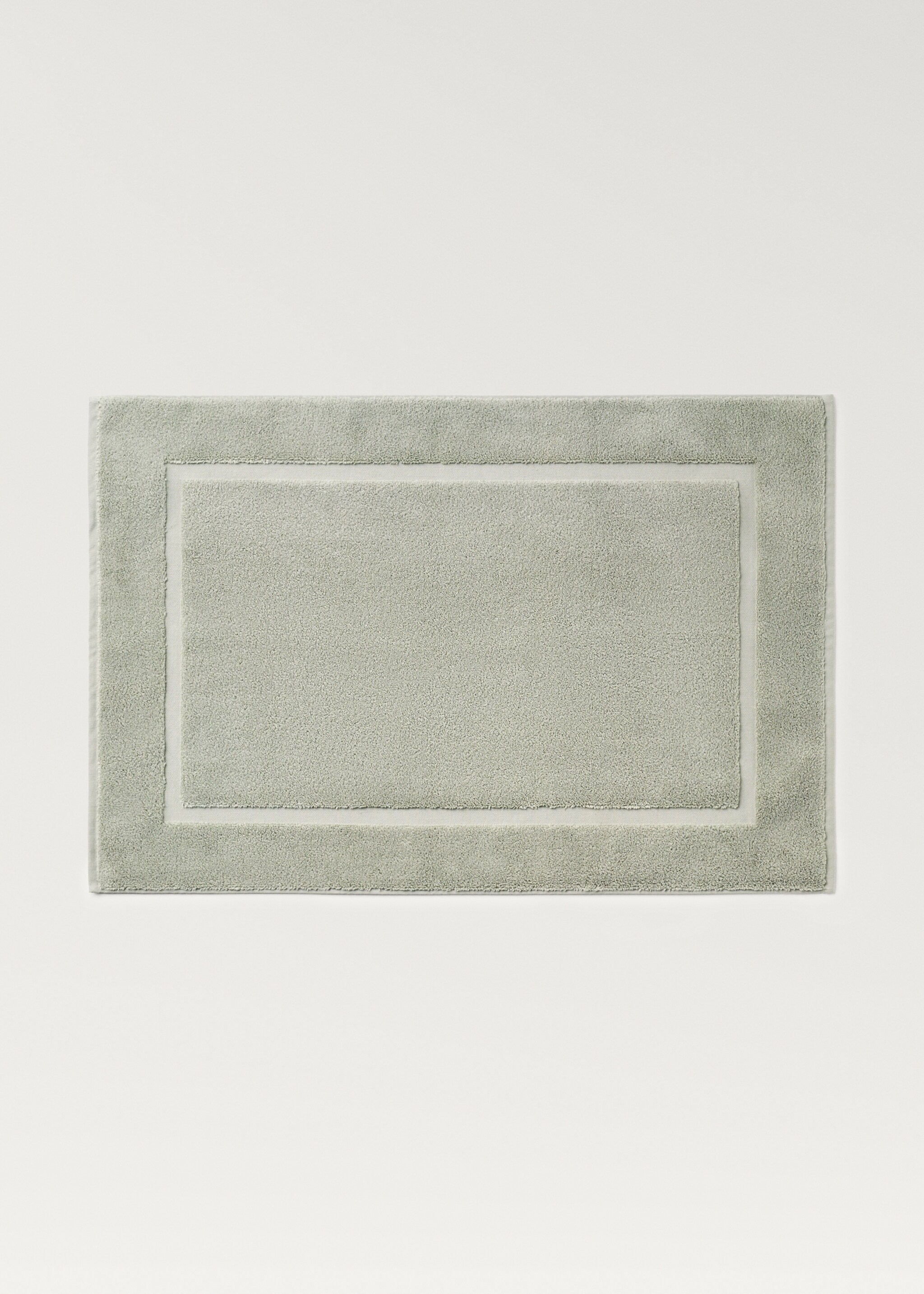 Soft cotton bath mat - Article without model, Mint Green. Ref: 87043297-00.