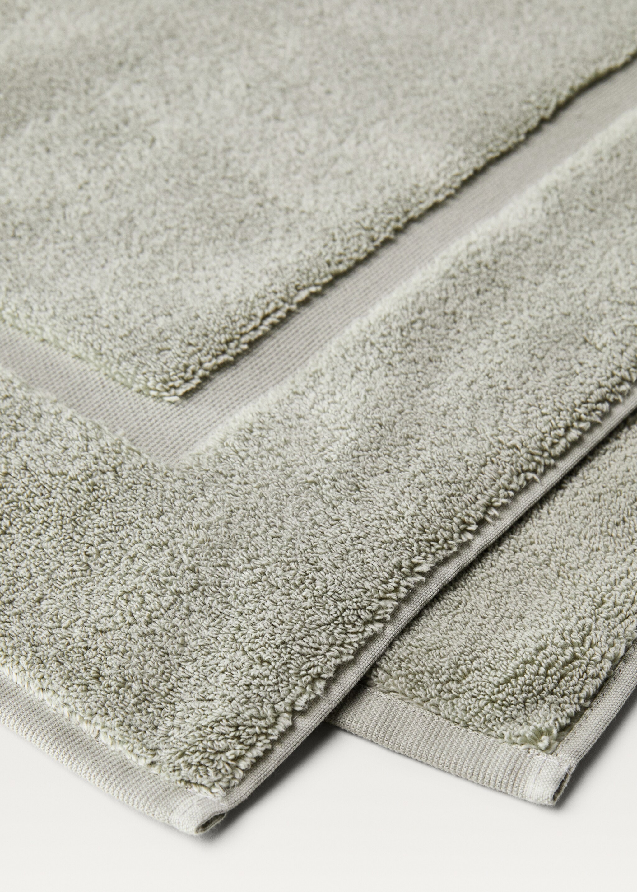 Soft cotton bath mat - Details of the article 2, Mint Green. Ref: 87043297-00.