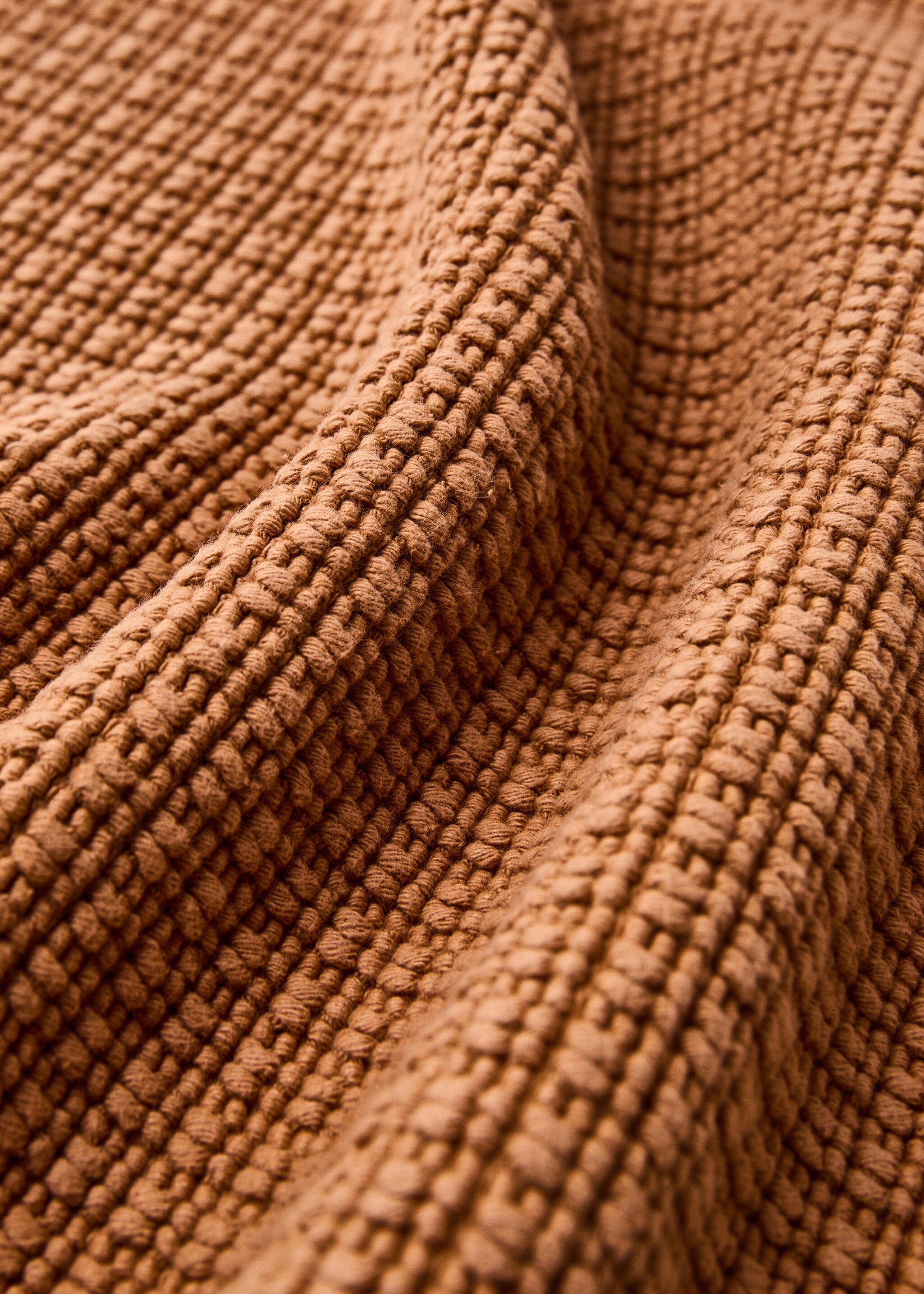 Badkarsmatta med geometriska fransar - Detaljer om artikeln 1, Karamell. Ref: 87043299-00.