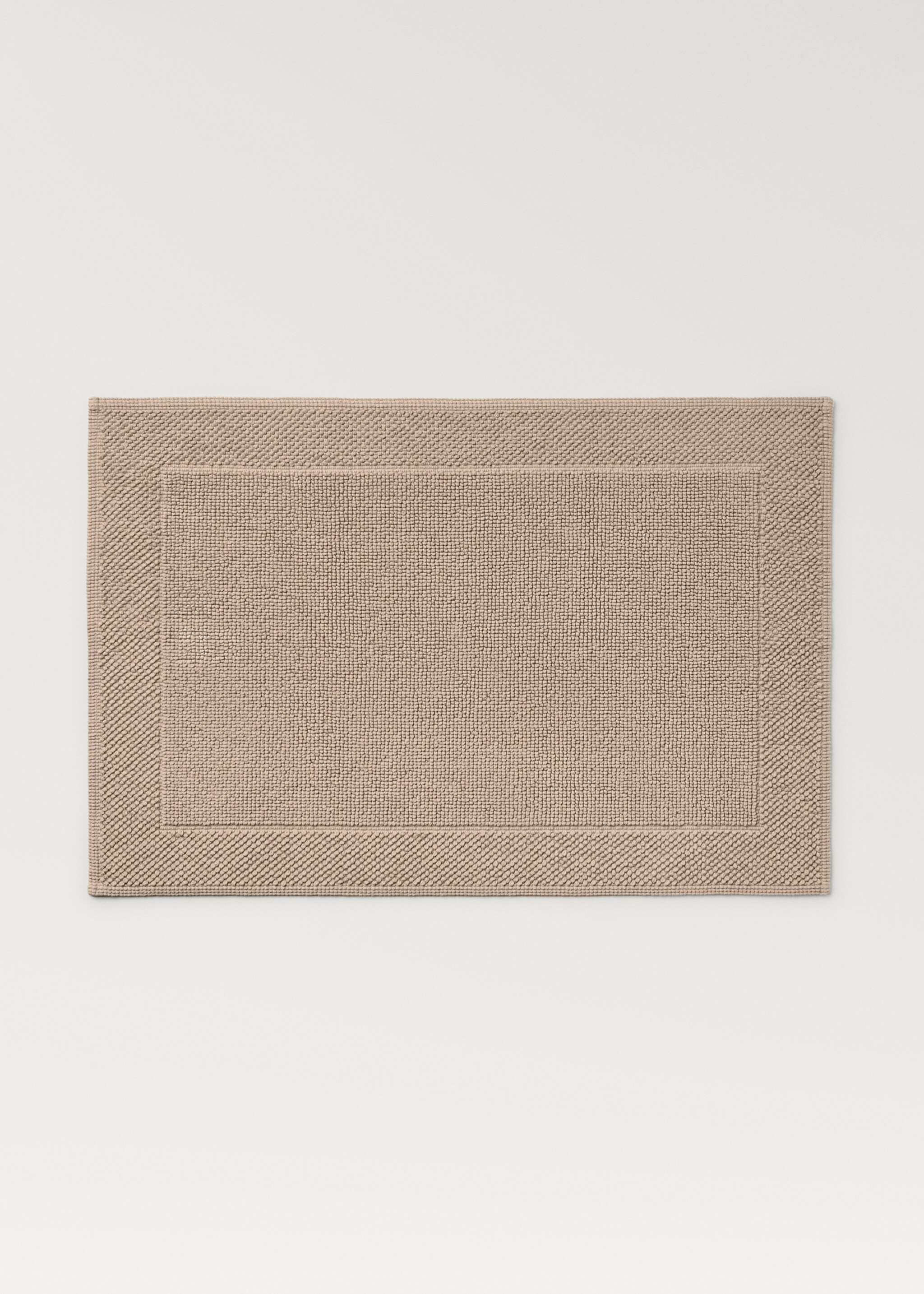 Badrumsmatta med ramdesign - Artikel utan modell, Beige. Ref: 87043300-00.