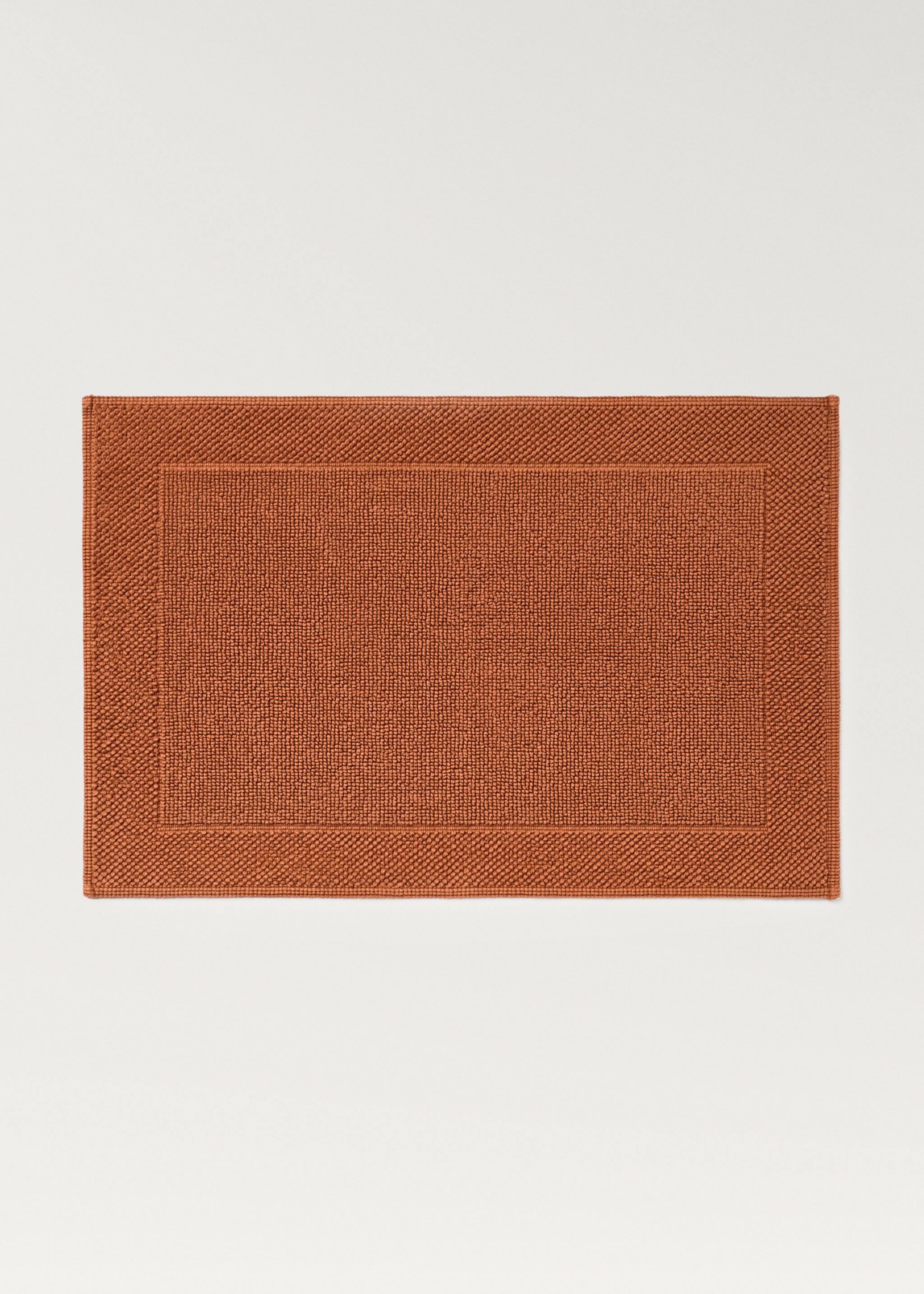 Bath mat with frame design - Article without model, Burnt Orange. Ref: 87043300-00.