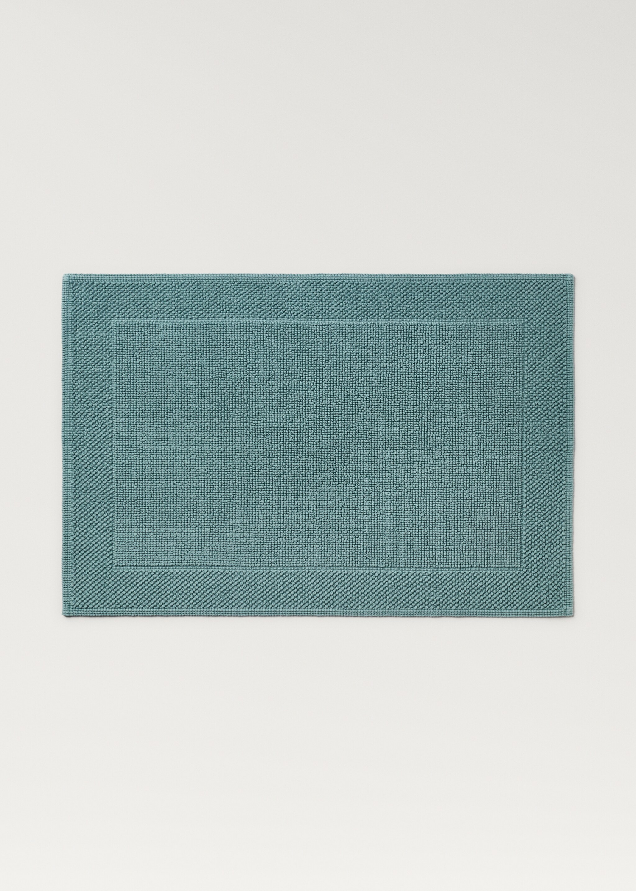 Bath mat with frame design - Article without model, Blue. Ref: 87043300-00.