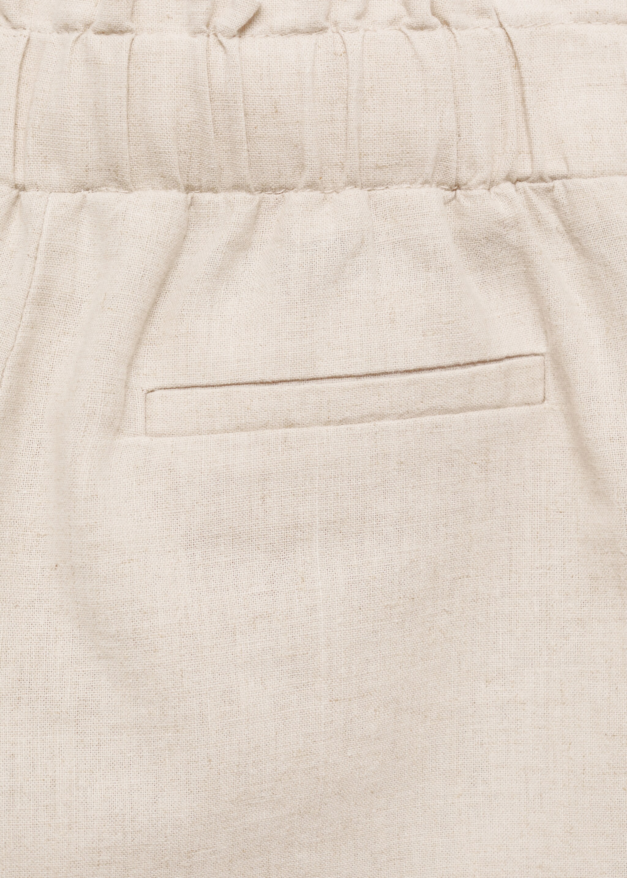 Linen-blend trousers - Details of the article 0, Light/Pastel Grey. Ref: 87043634-00.