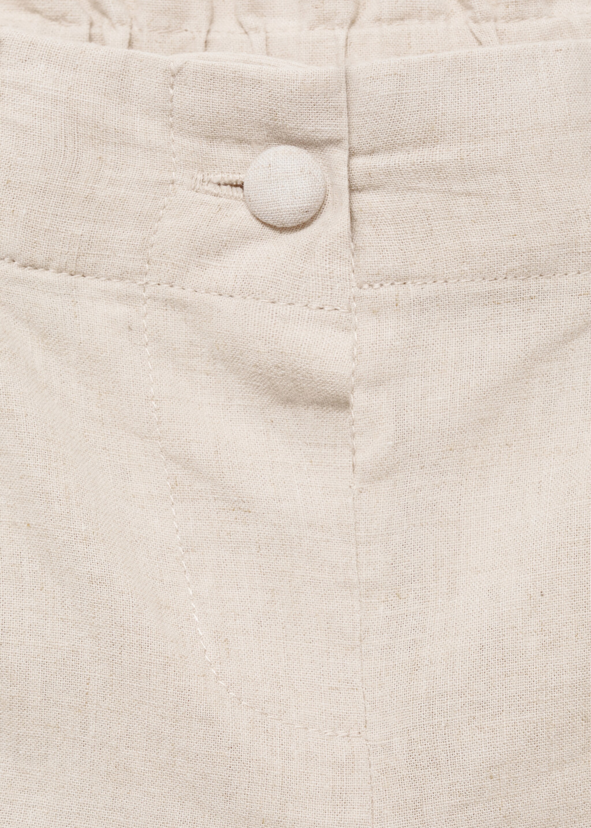 Linen-blend trousers - Details of the article 8, Light/Pastel Grey. Ref: 87043634-00.