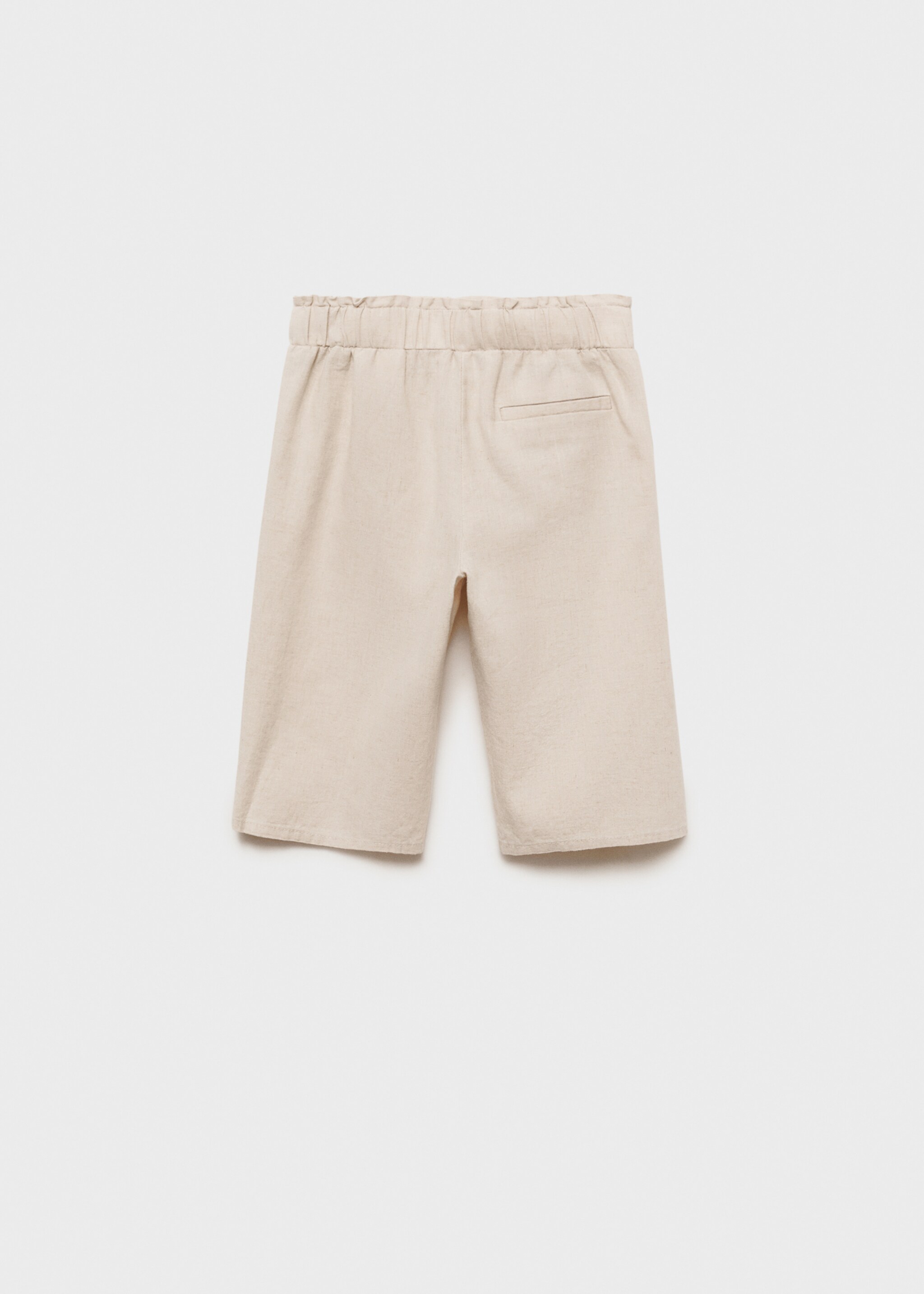 Linen-blend trousers - Reverse of the article, Light/Pastel Grey. Ref: 87043634-00.