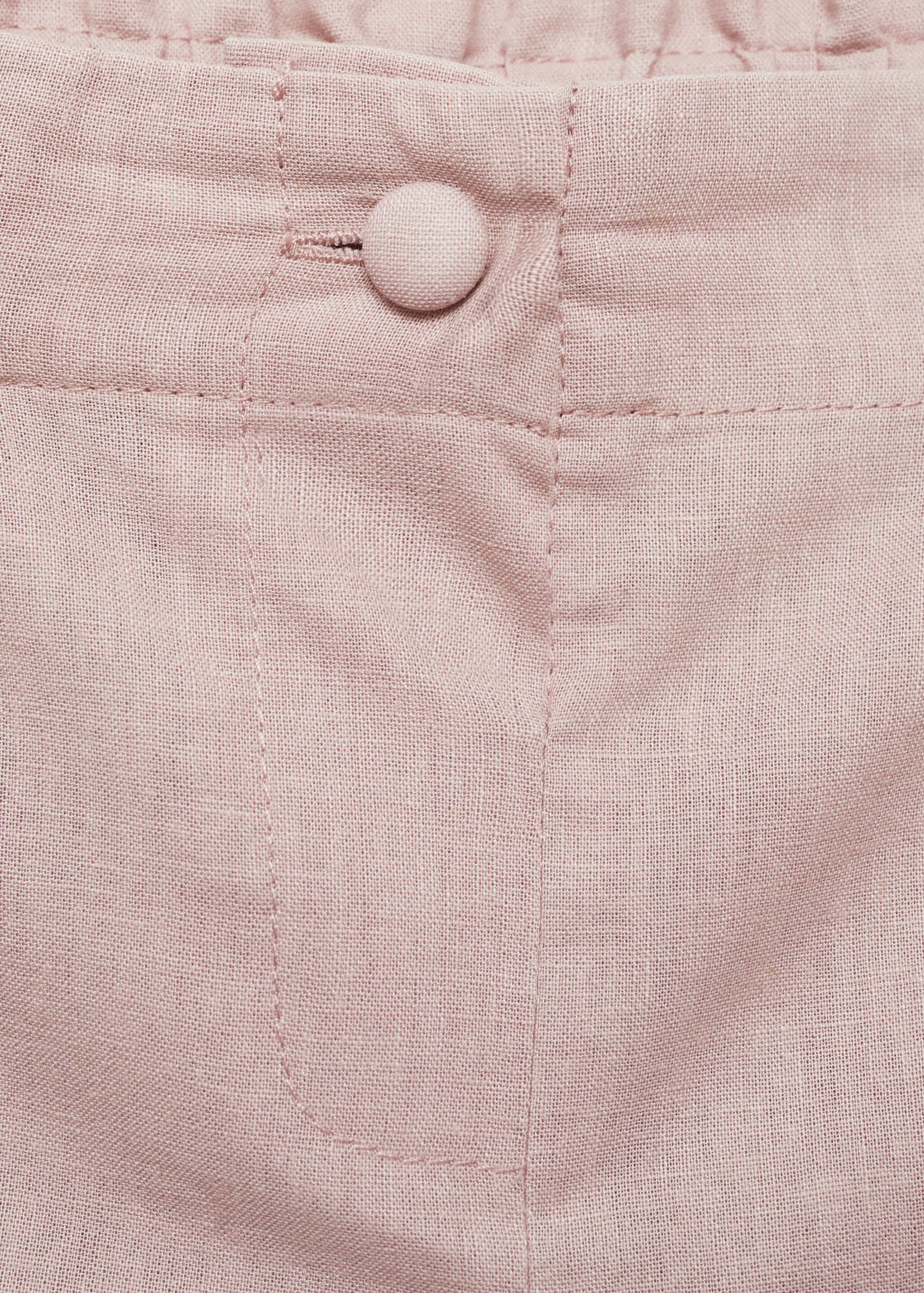 Παντελόνι λινό - Λεπτομέρεια του προϊόντος 8, Ροζ. Ref: 87043634-00.