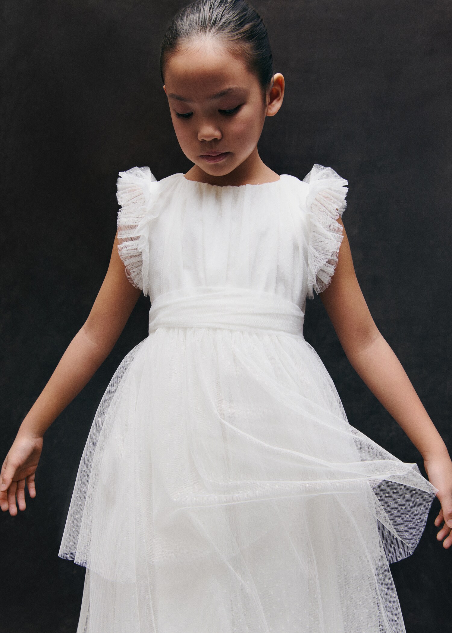 Ruffle plumeti dress - Details of the article 6