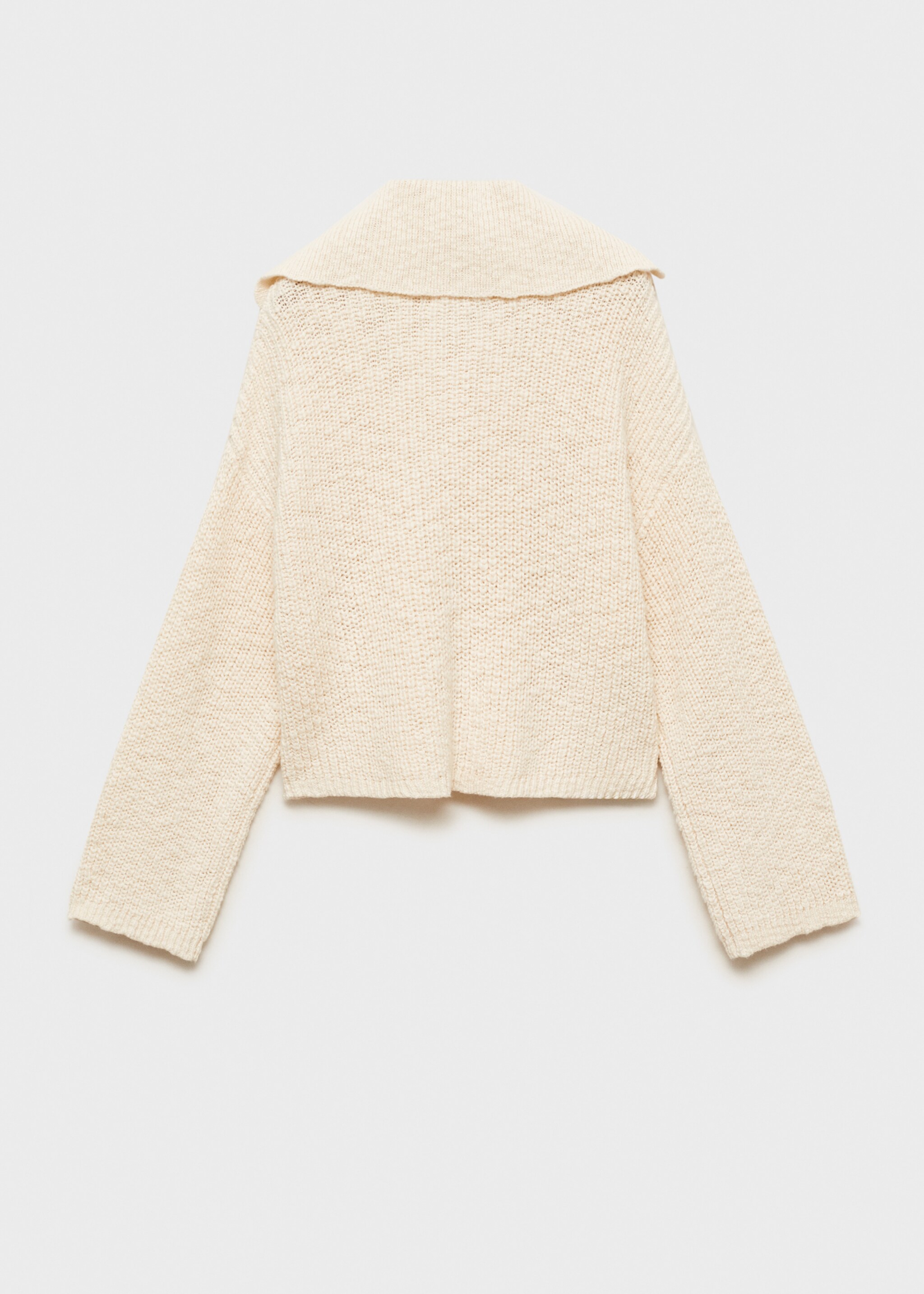 Knitted button cardigan - Reverse of the article, Sand. Ref: 87043652-00.