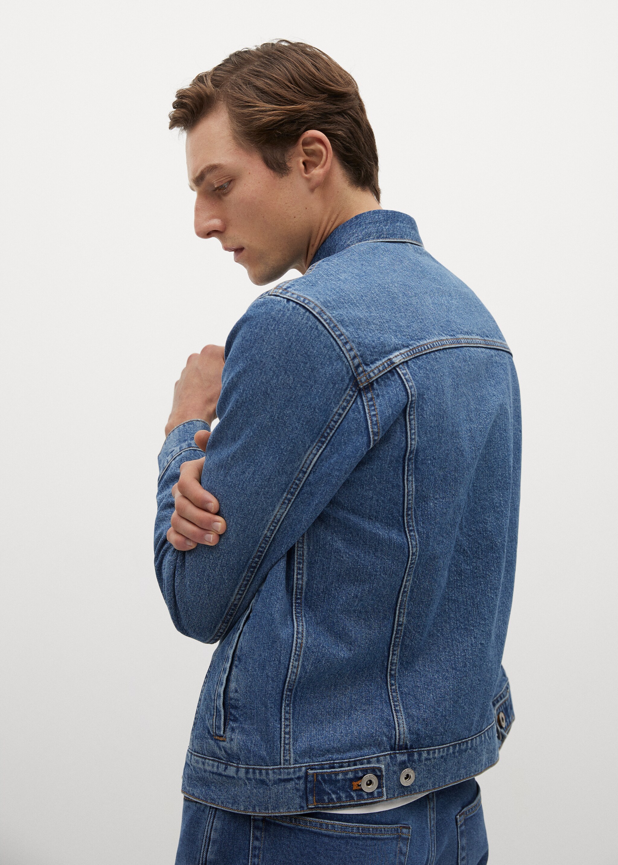 Chaqueta denim lavado medio - Reverso del artículo