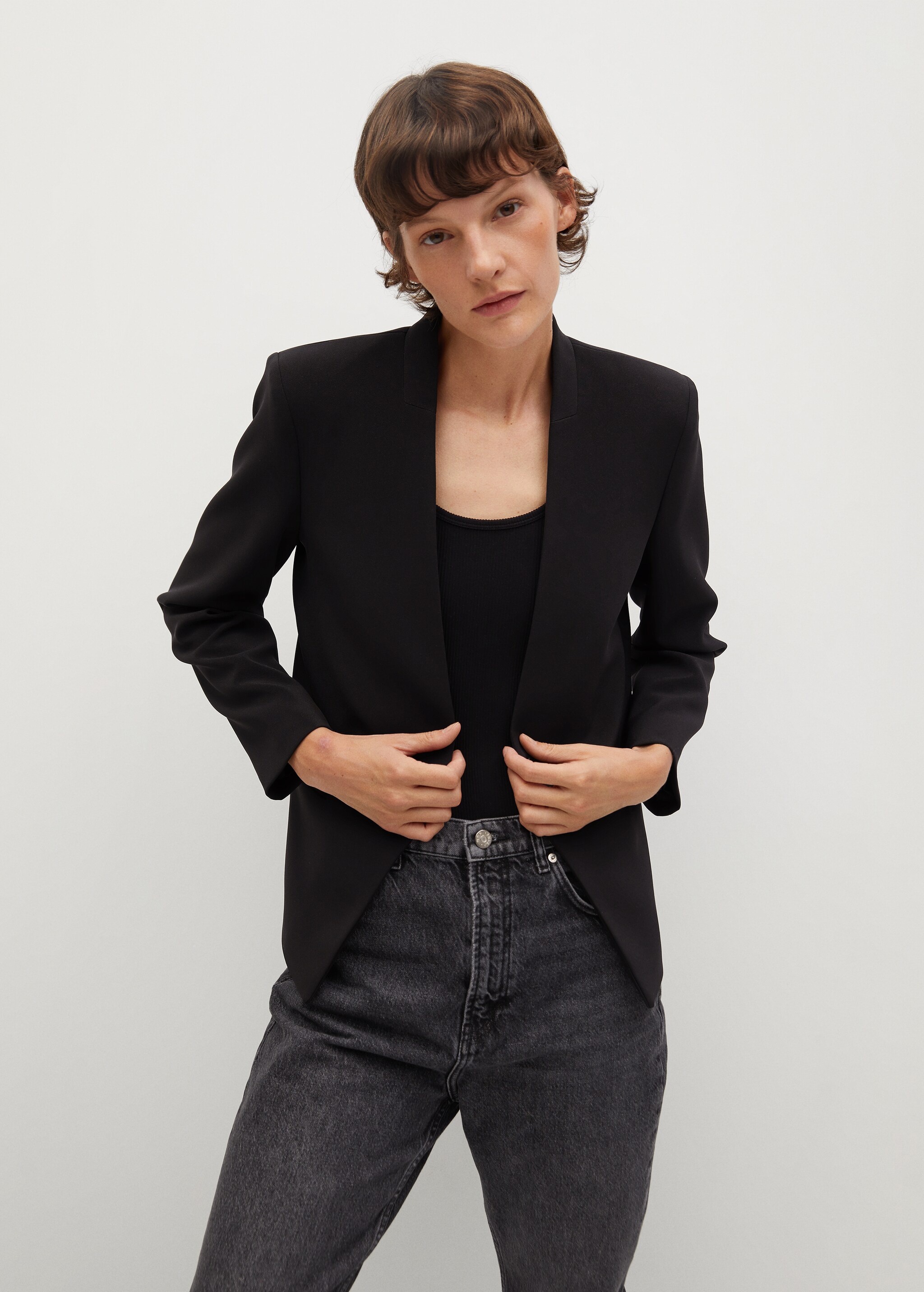 Taillierter Krepp-Blazer - Mittlere Ansicht