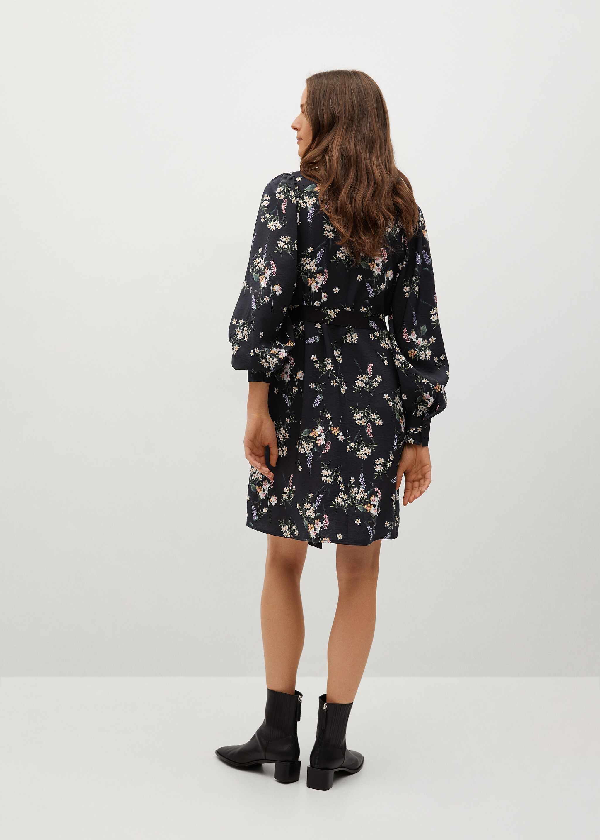 Vestido estampado cinturón - Reverso del artículo
