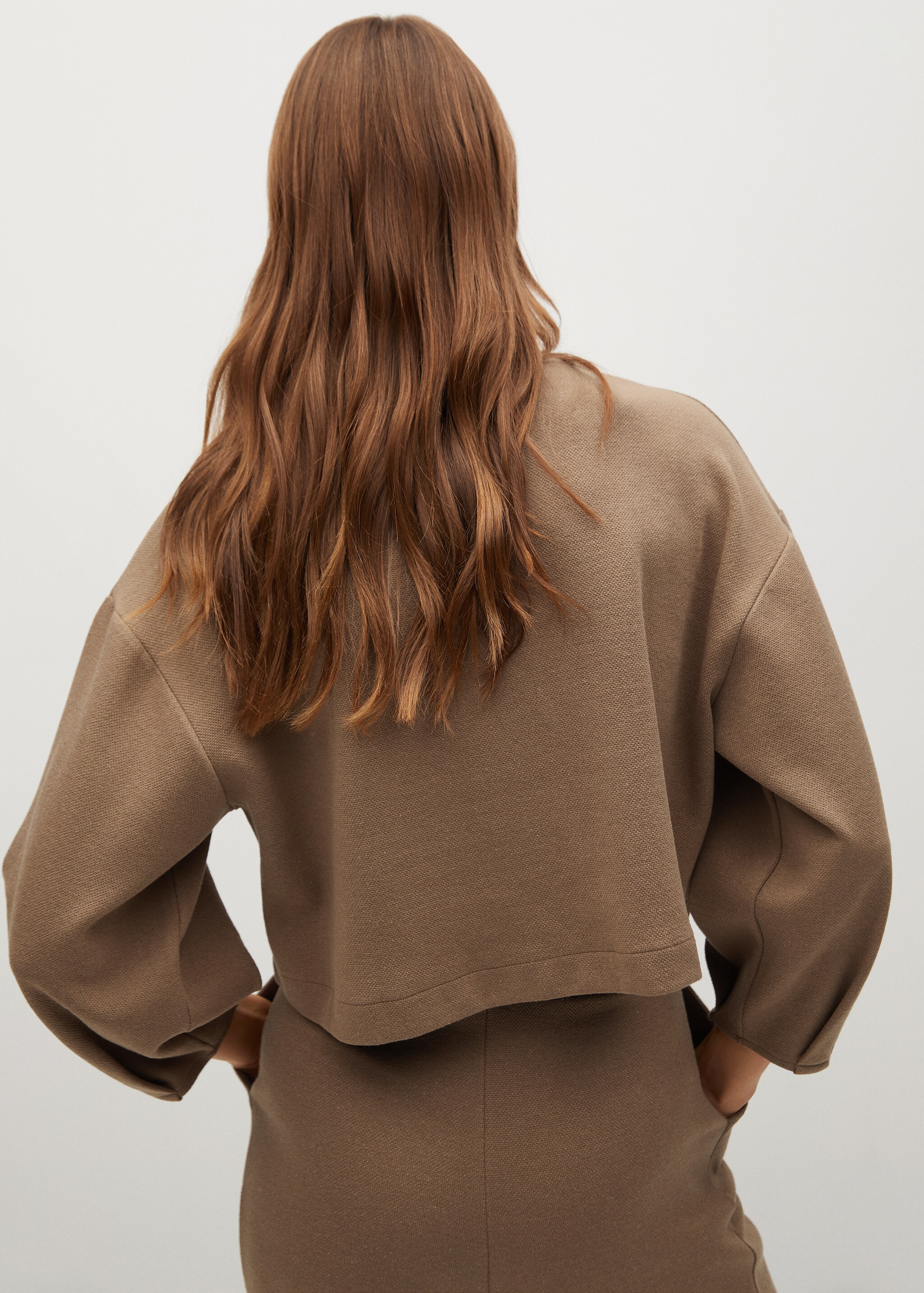 Sudadera crop algodón - Reverso del artículo
