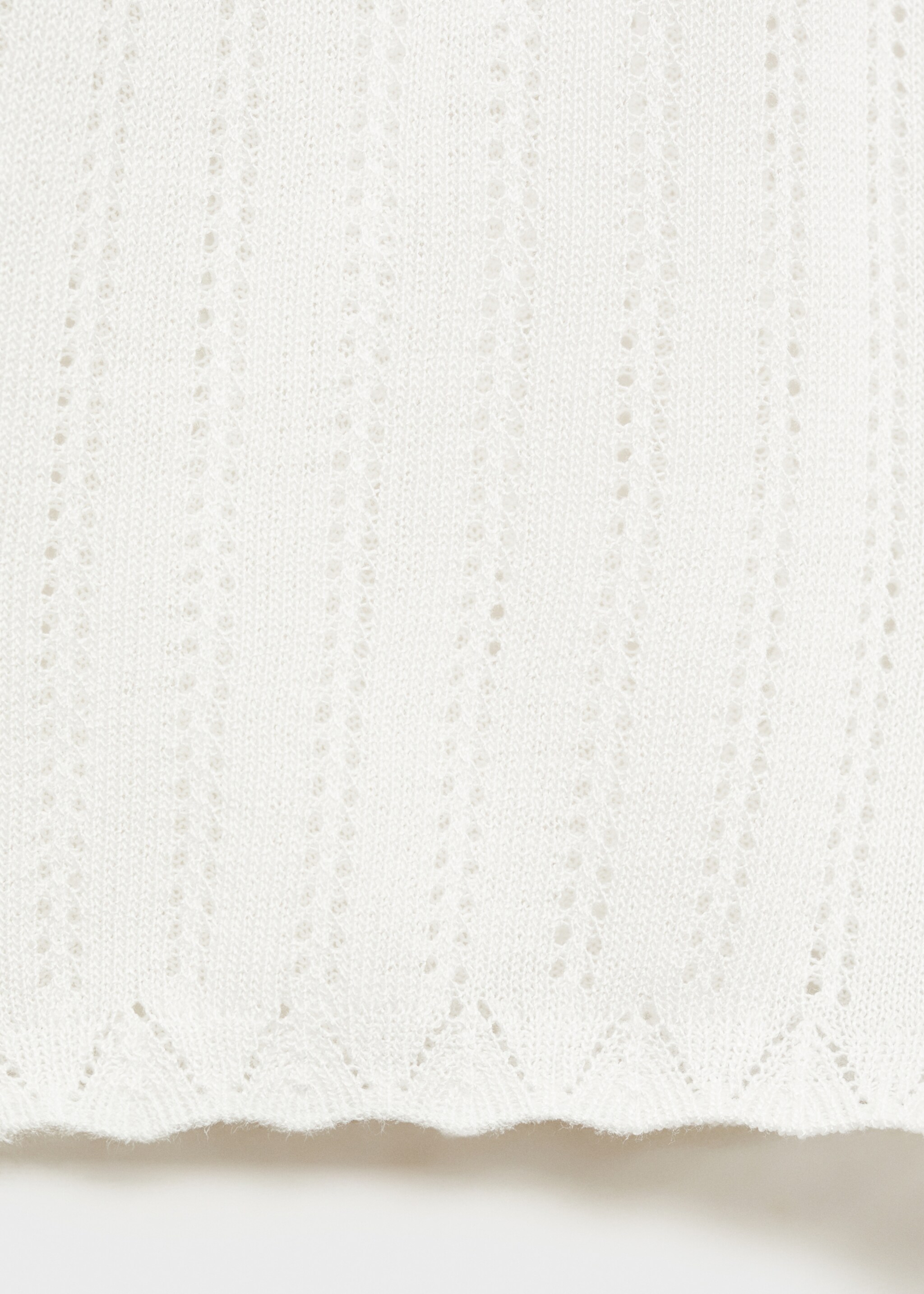 Short de pyjama détail en maille ajourée - Détail de l'article 0, Blanc. Ref: 87044066-00.