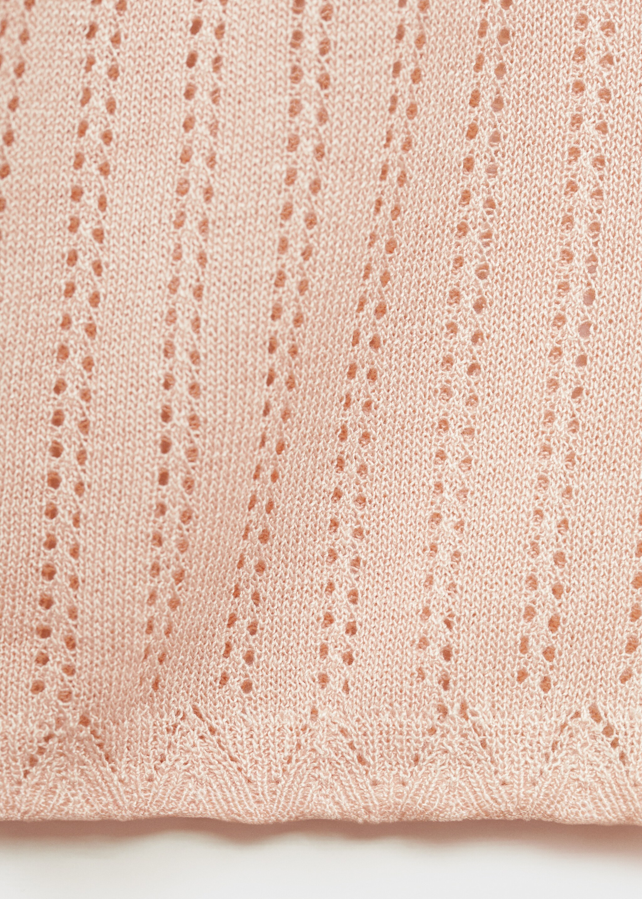 Short de pyjama détail en maille ajourée - Détail de l'article 0, Saumon. Ref: 87044066-00.