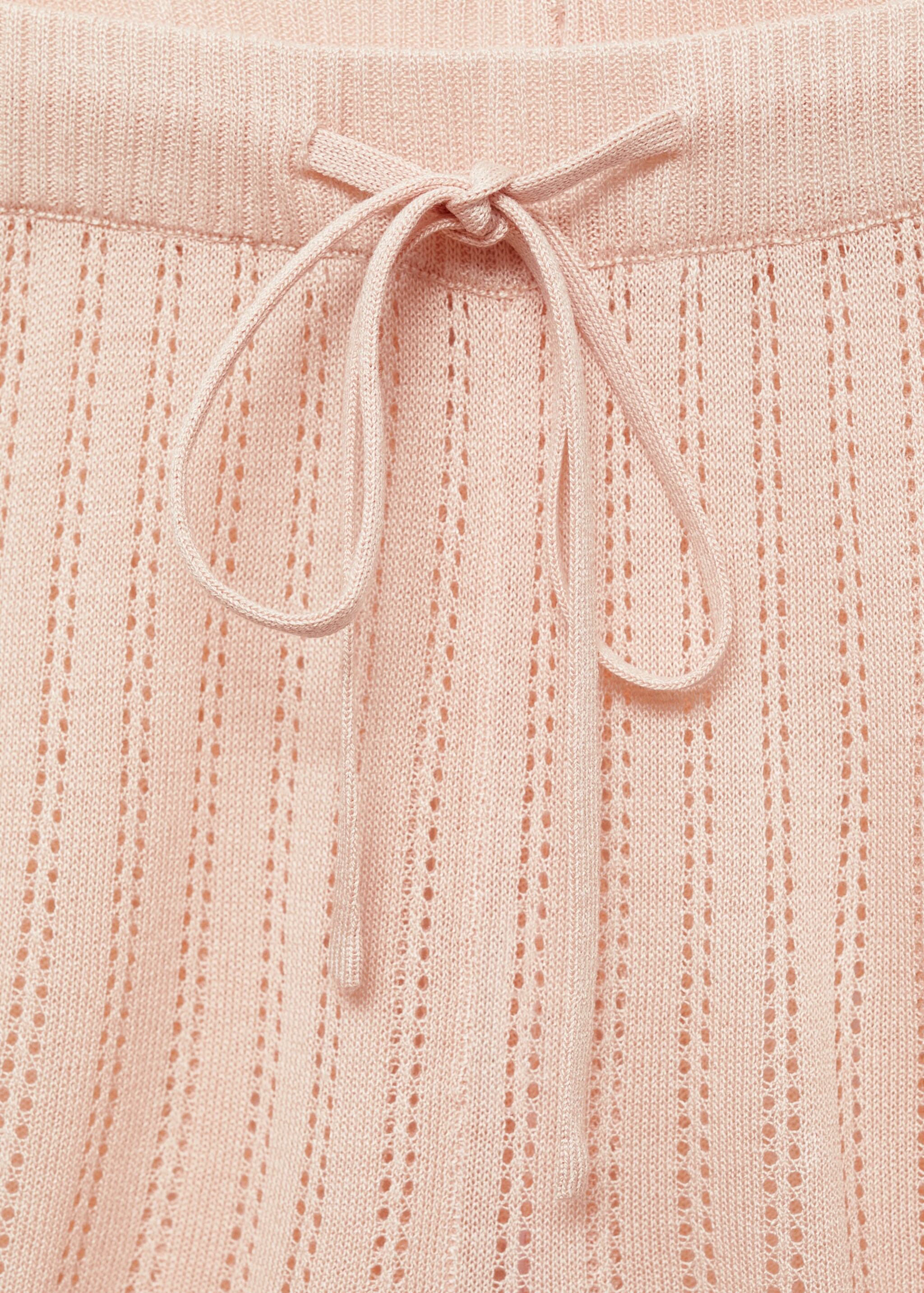 Short de pyjama détail en maille ajourée - Détail de l'article 8, Saumon. Ref: 87044066-00.