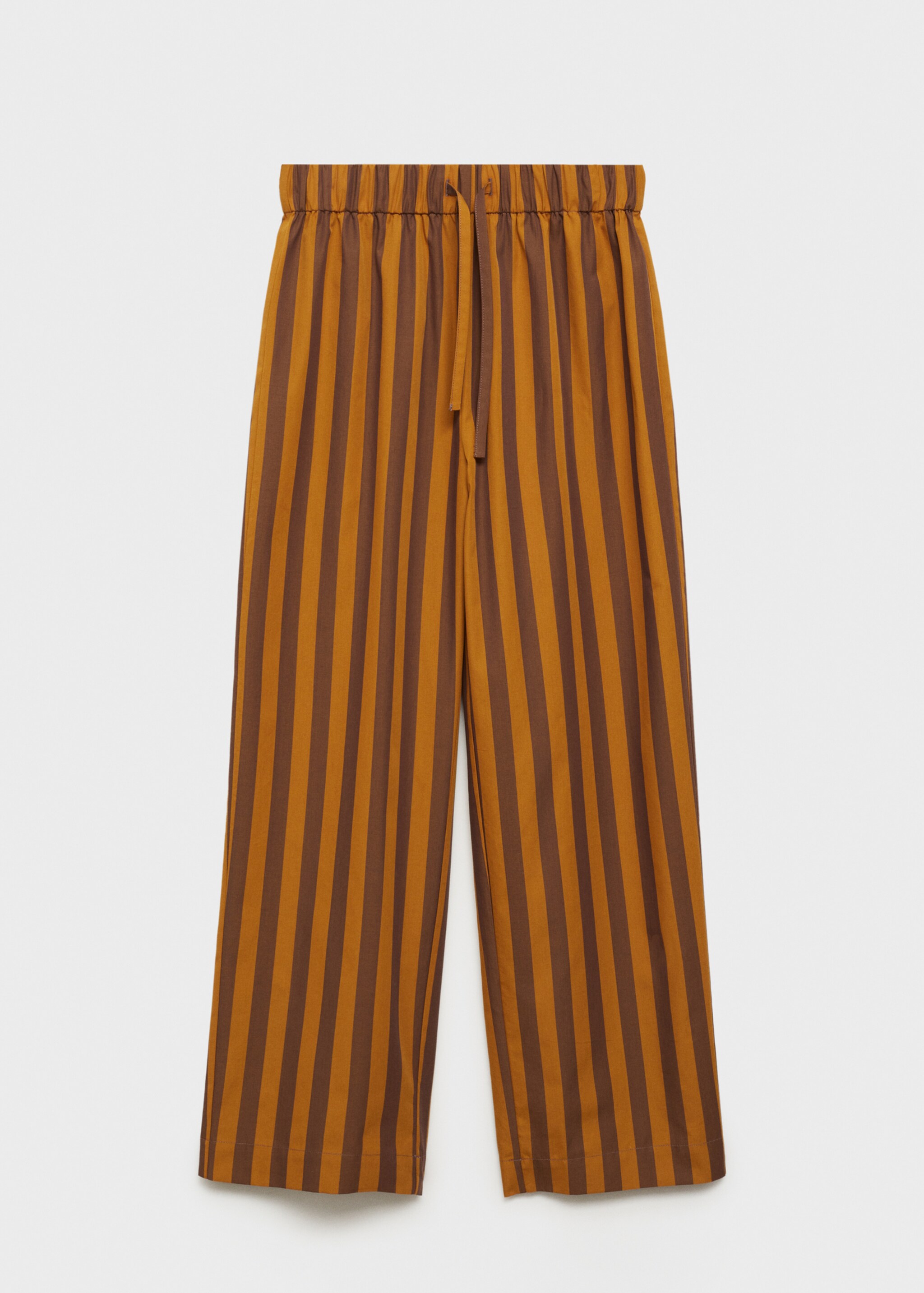 Woven two-tone striped trousers - Article without model, Brown. Ref: 87044067-00.