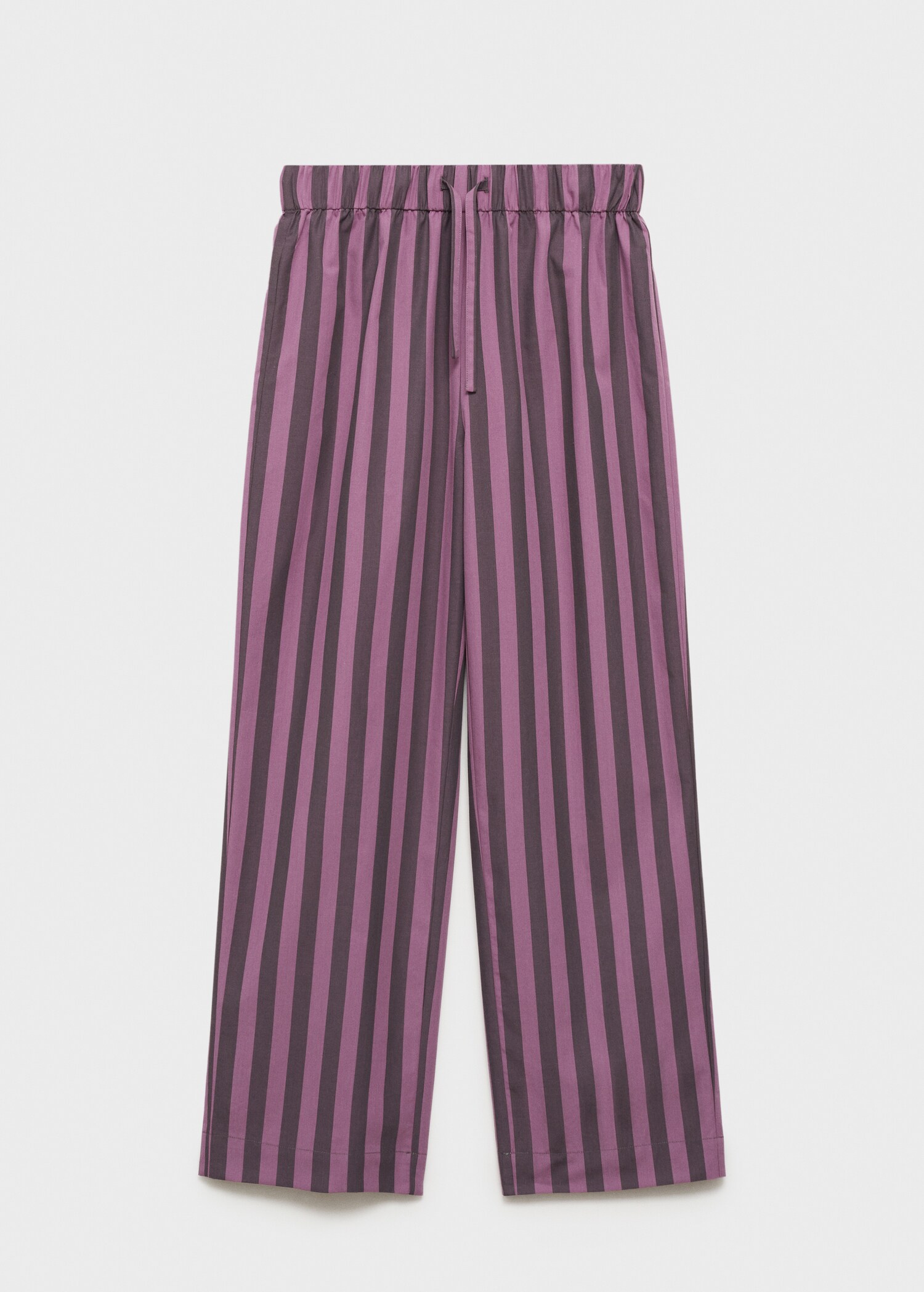 Woven two-tone striped trousers - Article without model