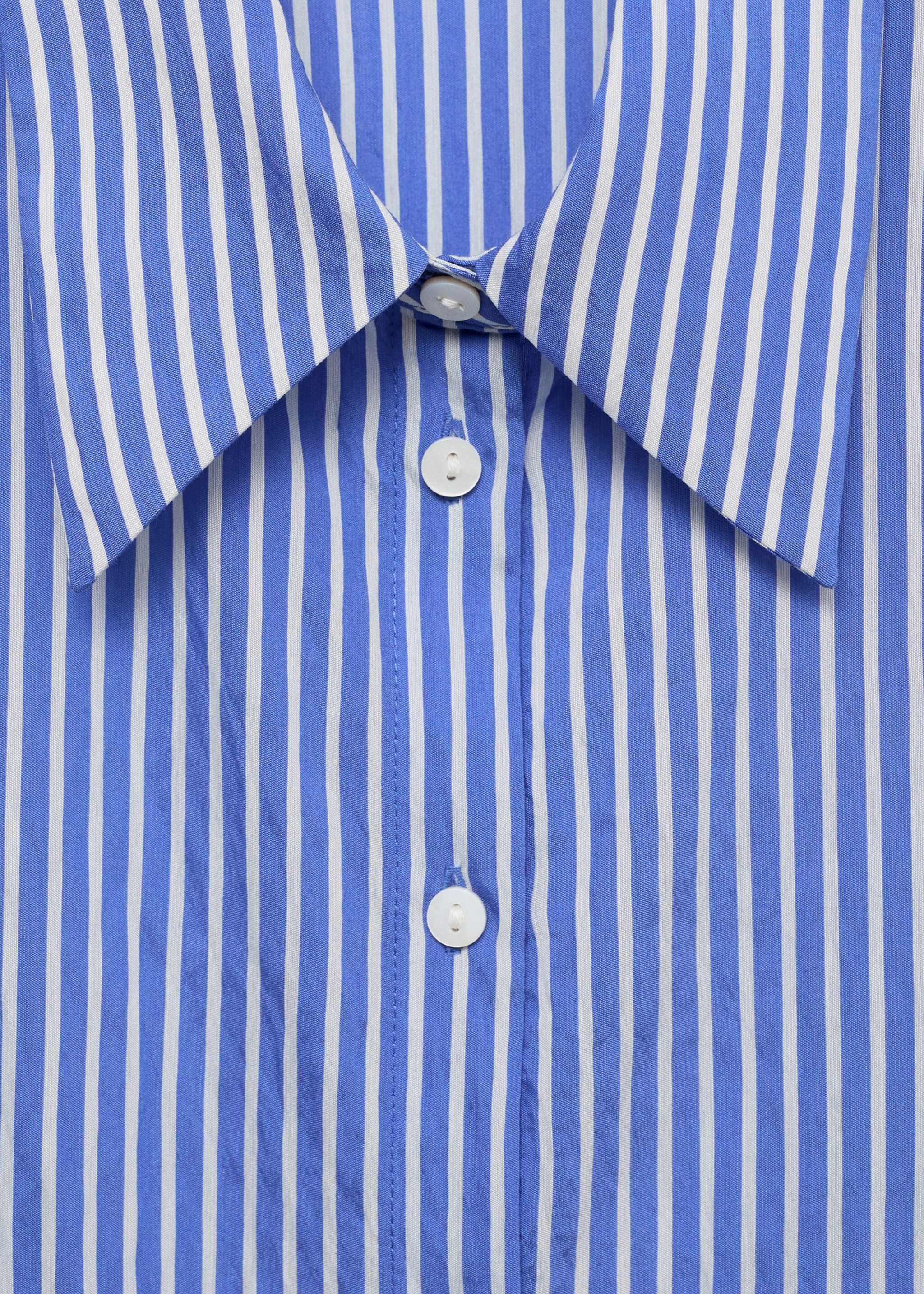 Recht gestreept overhemd - Detail van het artikel 8, Blauw. Ref: 87044069-00.