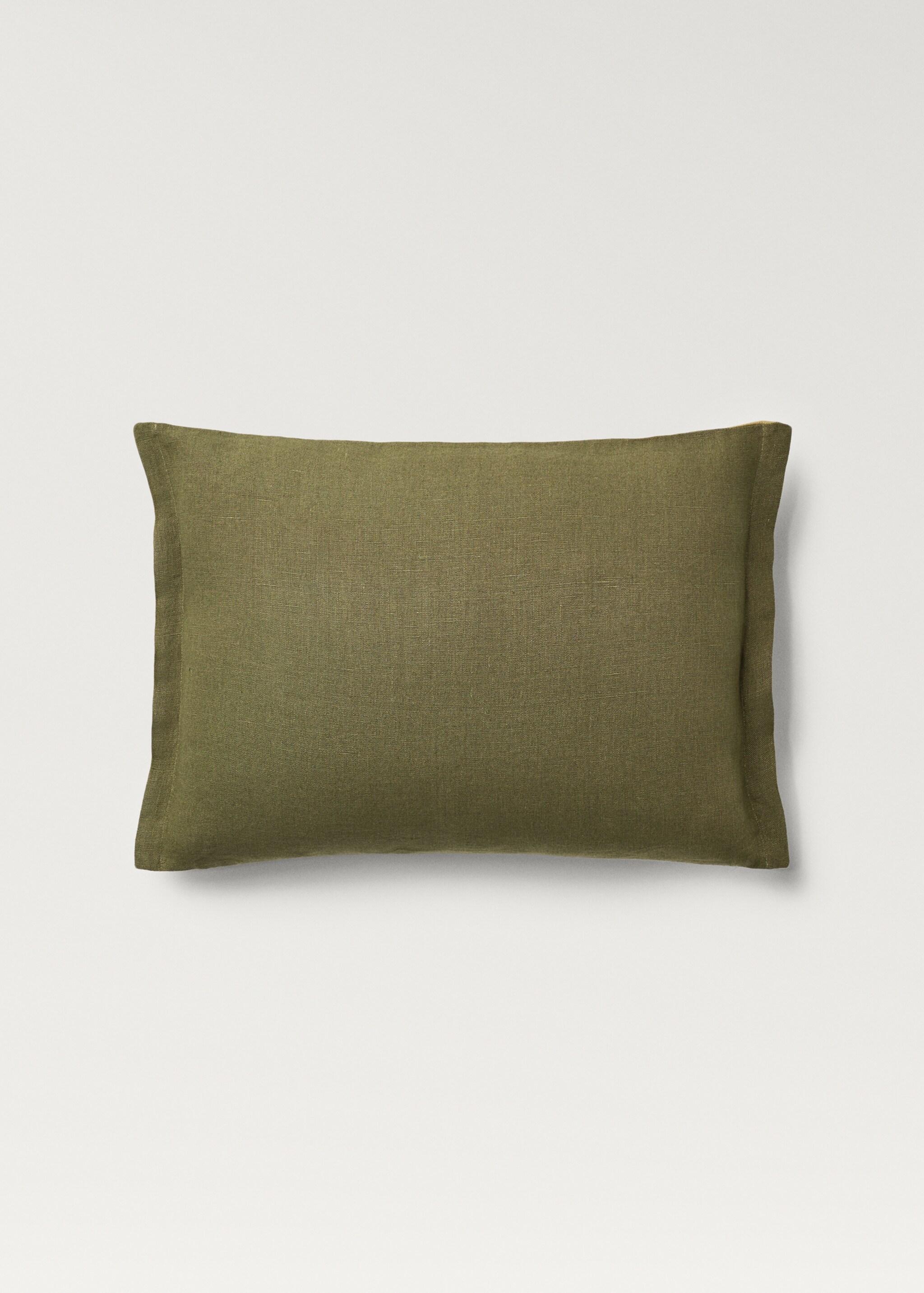 Tvåfärgat kuddfodral i linne 40x60cm - Artikel utan modell, Lime. Ref: 87044073-00.