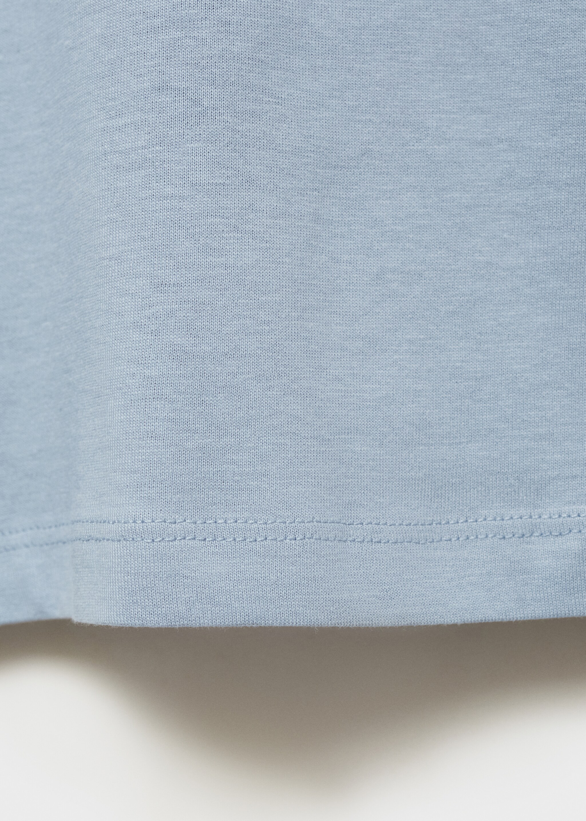 V-neck cotton T-shirt - Details of the article 0, Sky Blue. Ref: 87044074-00.