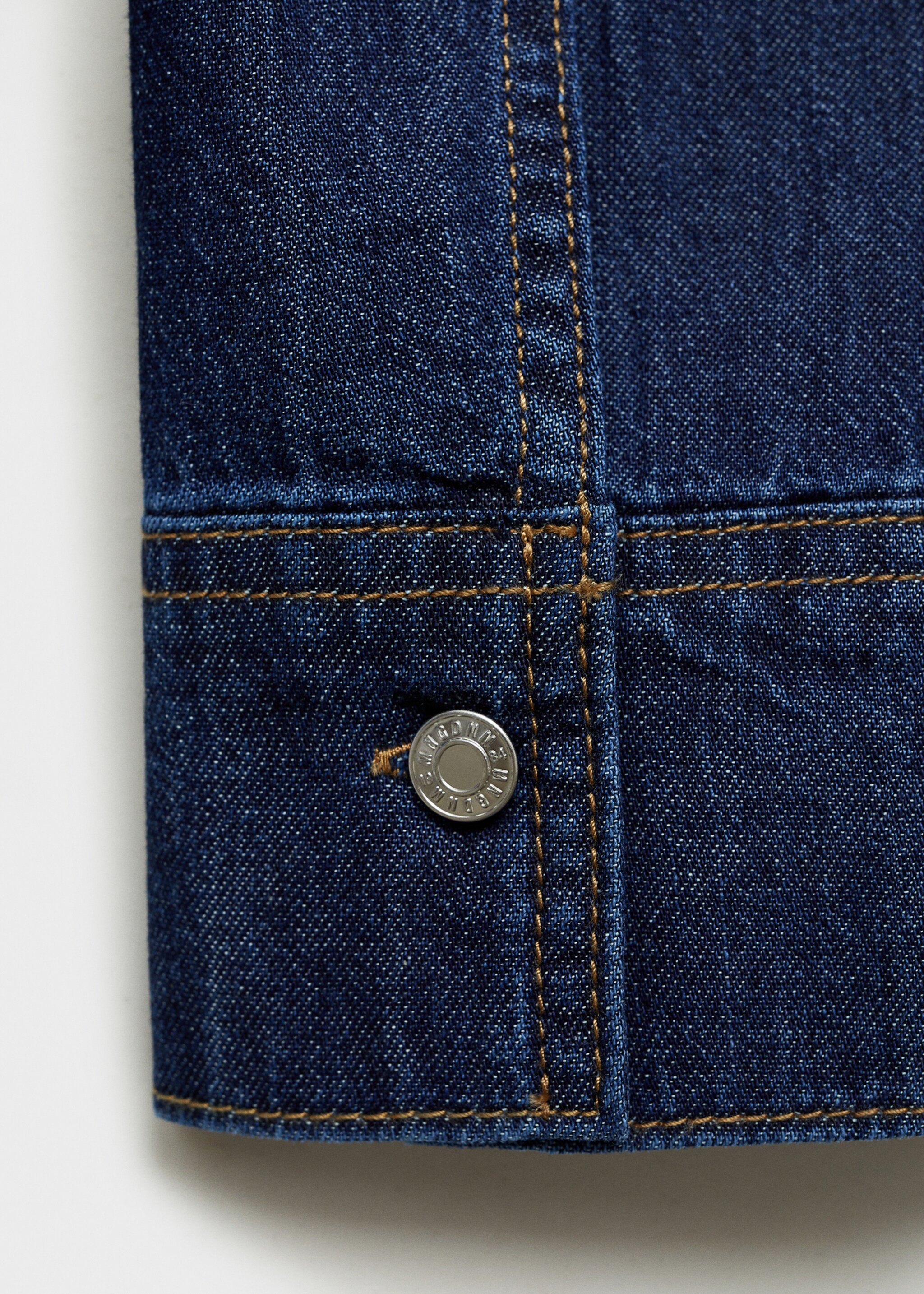 Blusa vaquera algodón - Detalle del artículo 0, Azul oscuro. Ref: 87044076-00.