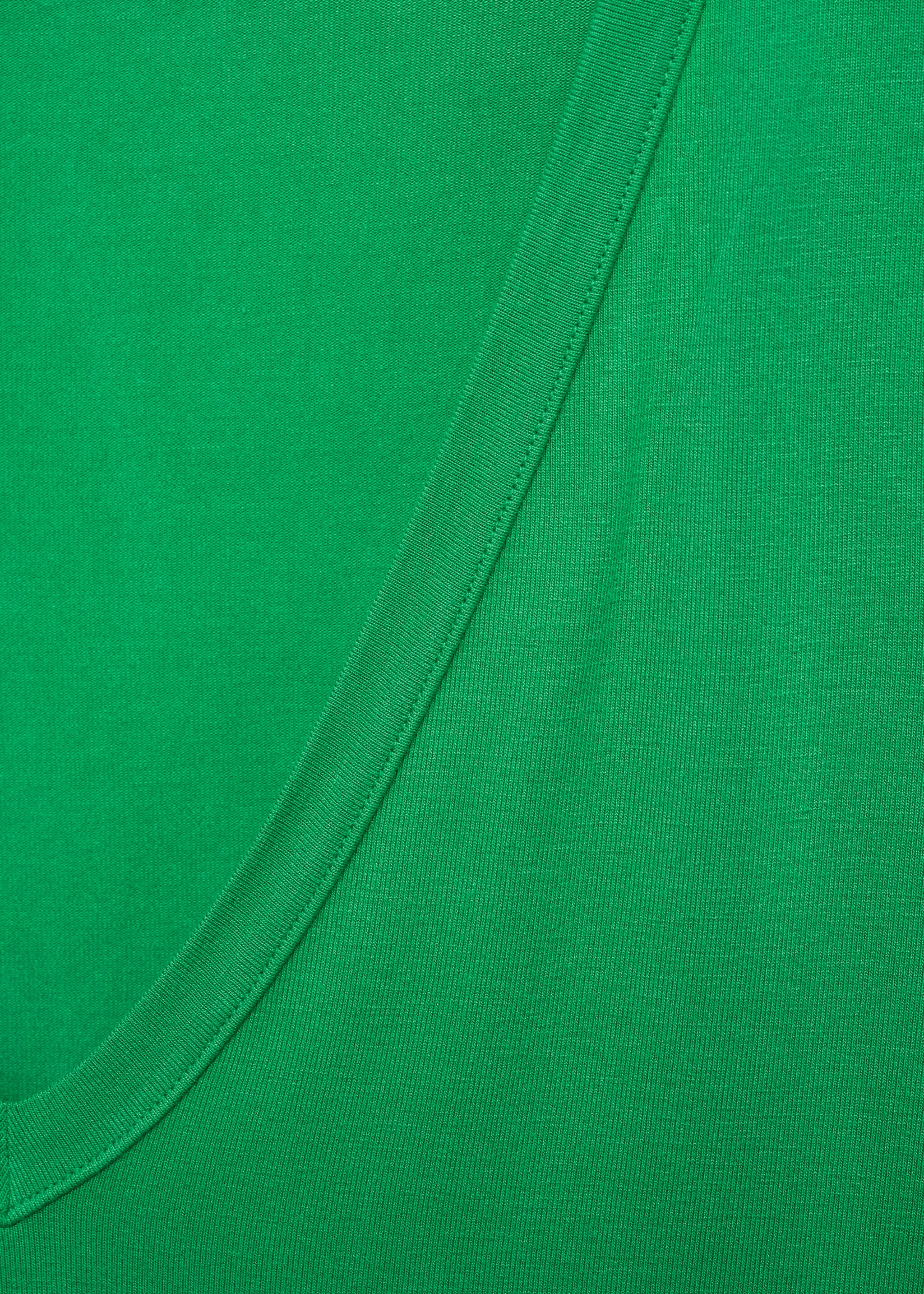 V-neck T-shirt - Details of the article 8, Green. Ref: 87044080-00.