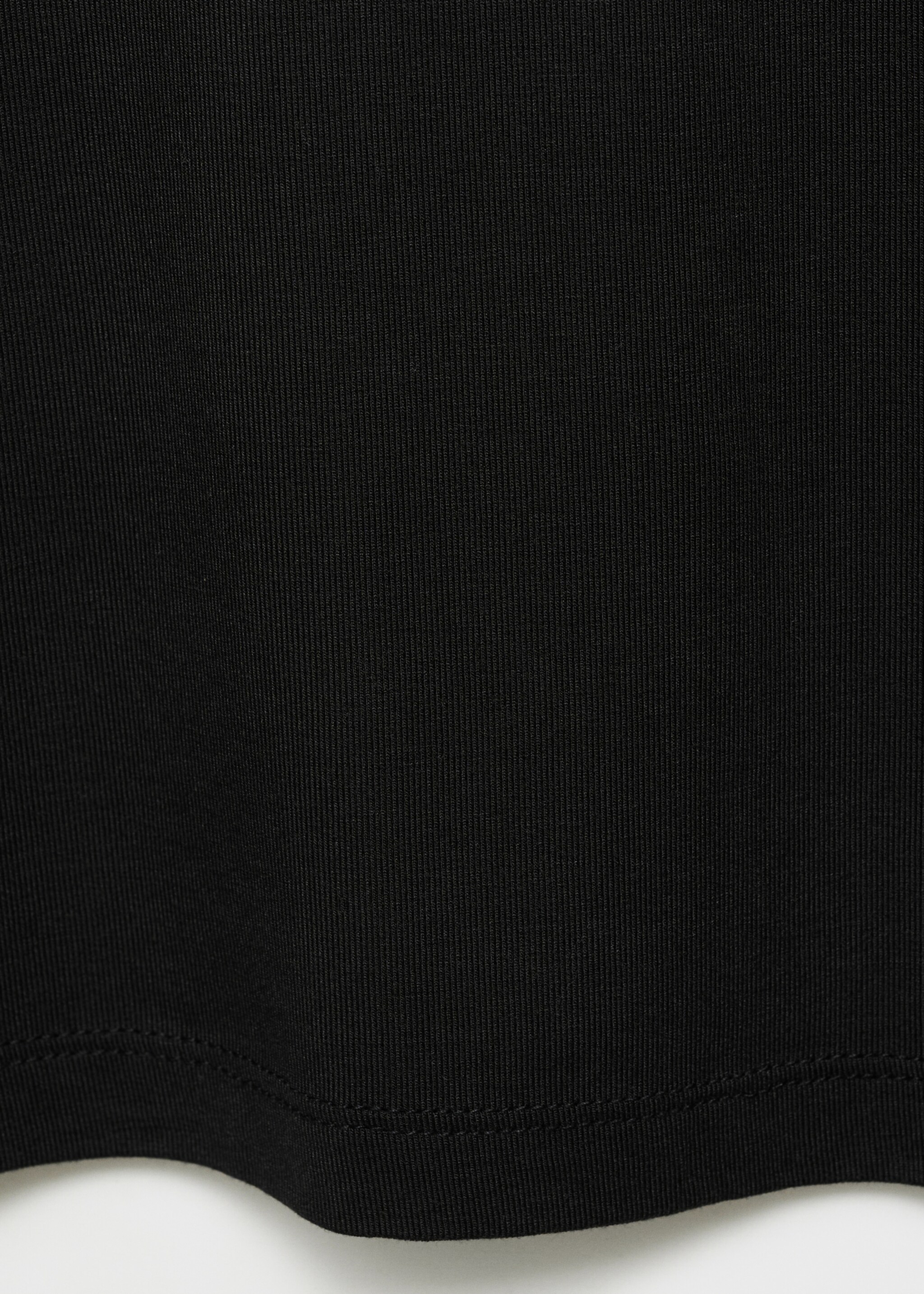 V-neck T-shirt - Details of the article 0, Black. Ref: 87044080-00.