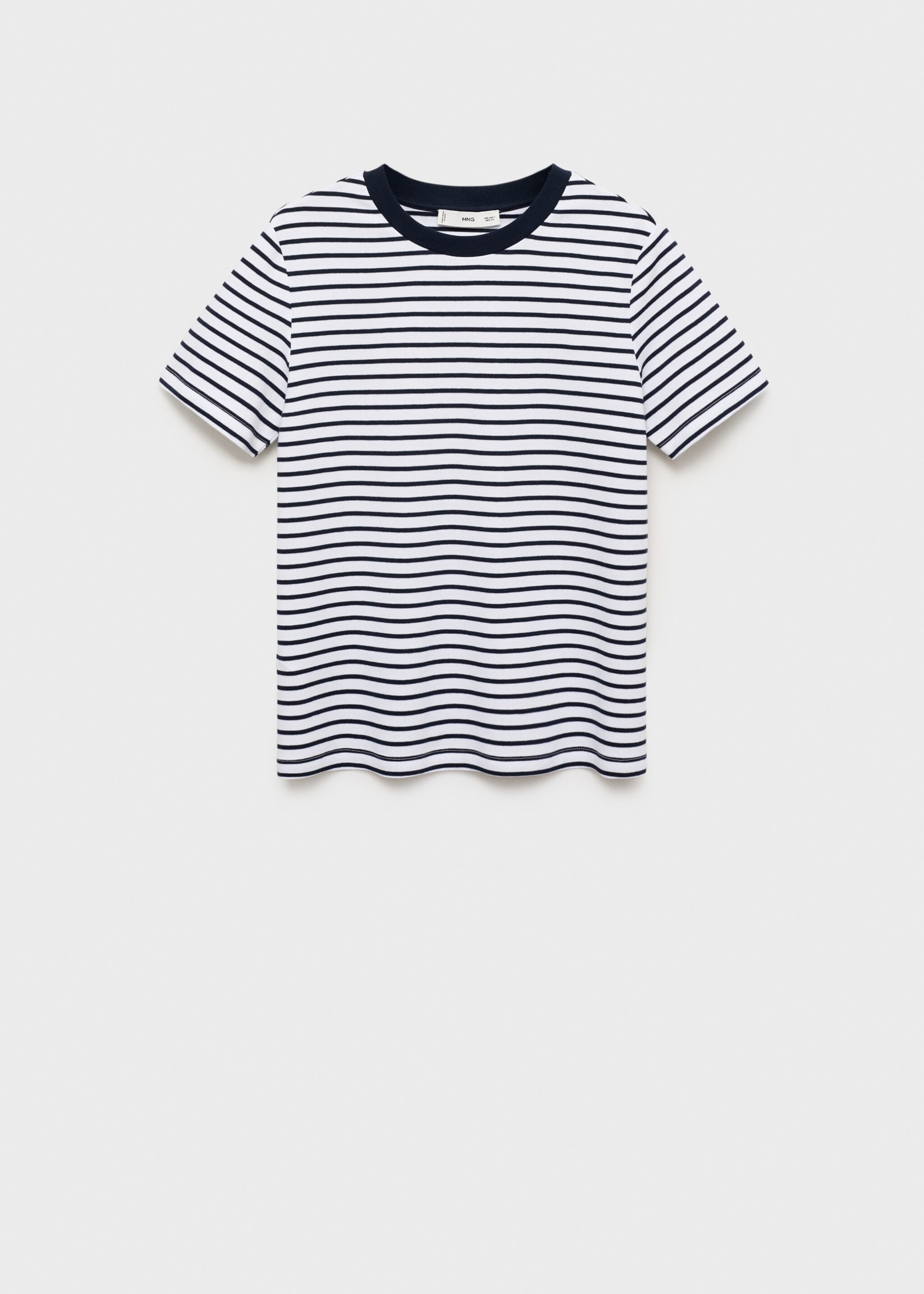 Camiseta algodón manga corta rayas - Artículo sin modelo, Azul. Ref: 87044081-00.