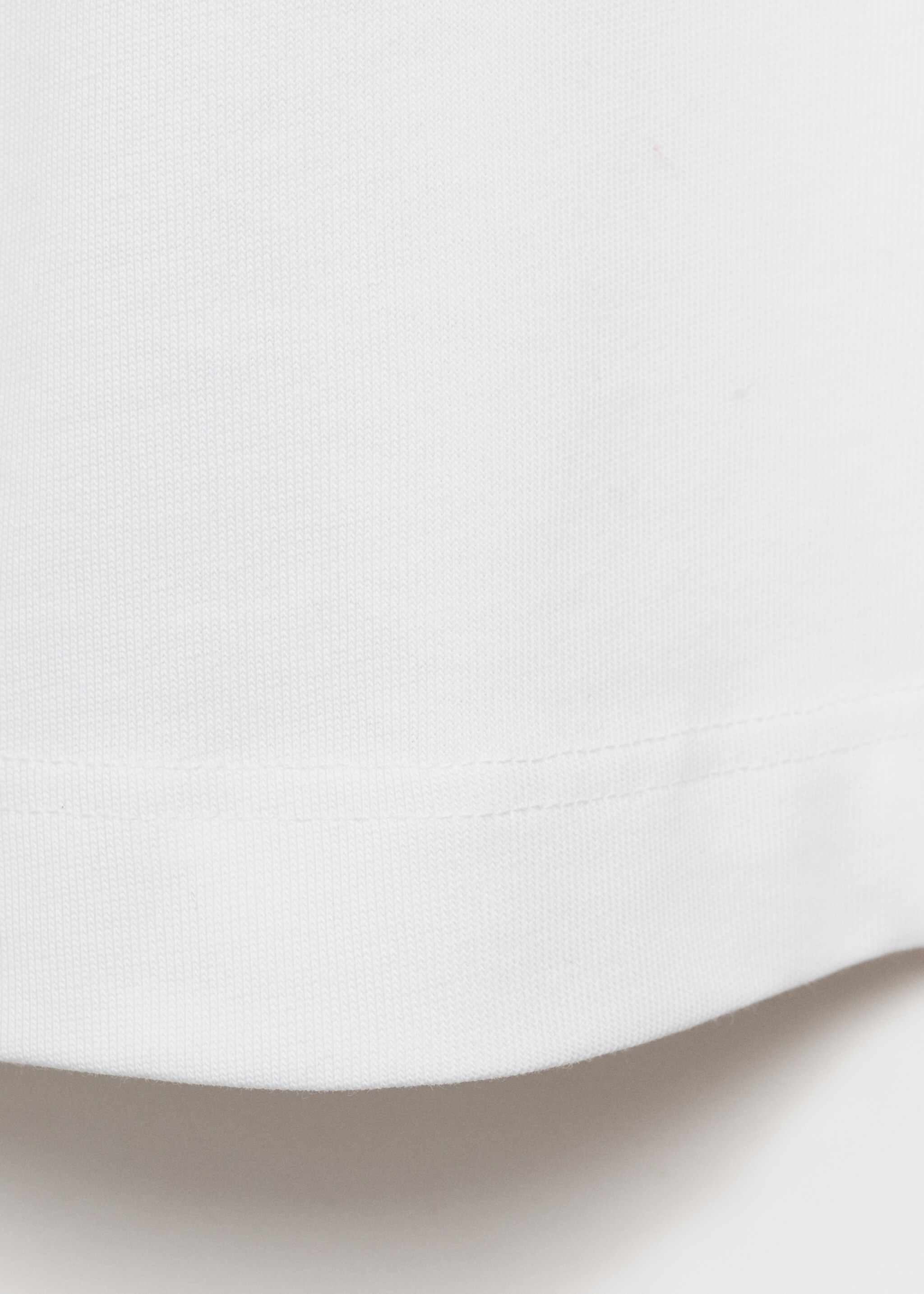 Short-sleeved cotton t-shirt - Details of the article 0, White. Ref: 87044082-00.