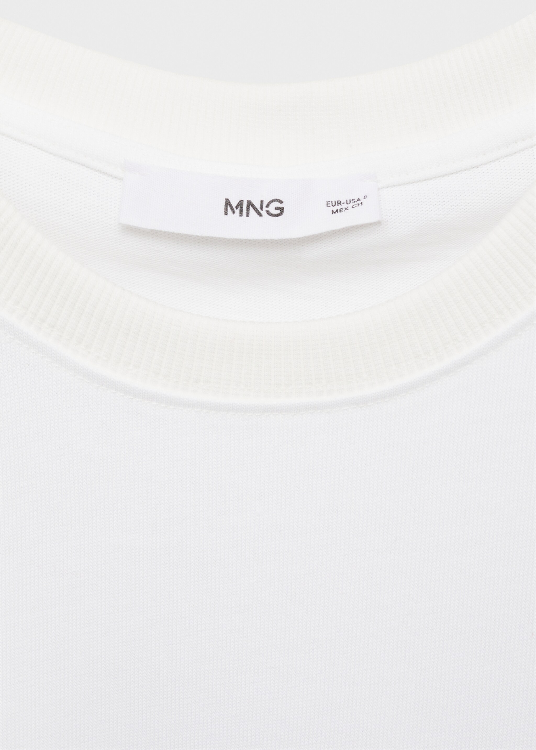 Short-sleeved cotton t-shirt - Details of the article 8, White. Ref: 87044082-00.