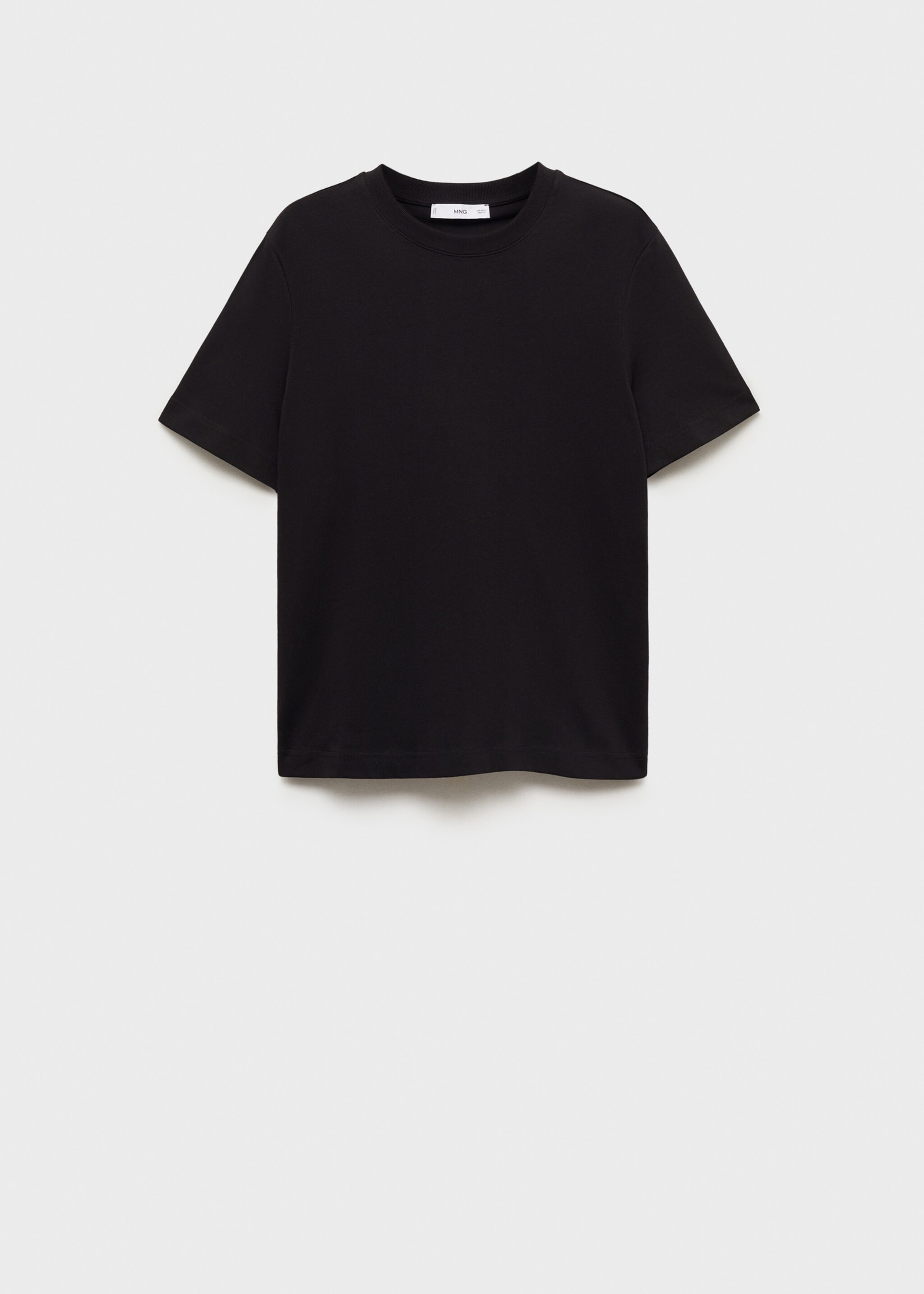 Short-sleeved cotton t-shirt - Article without model, Black. Ref: 87044082-00.