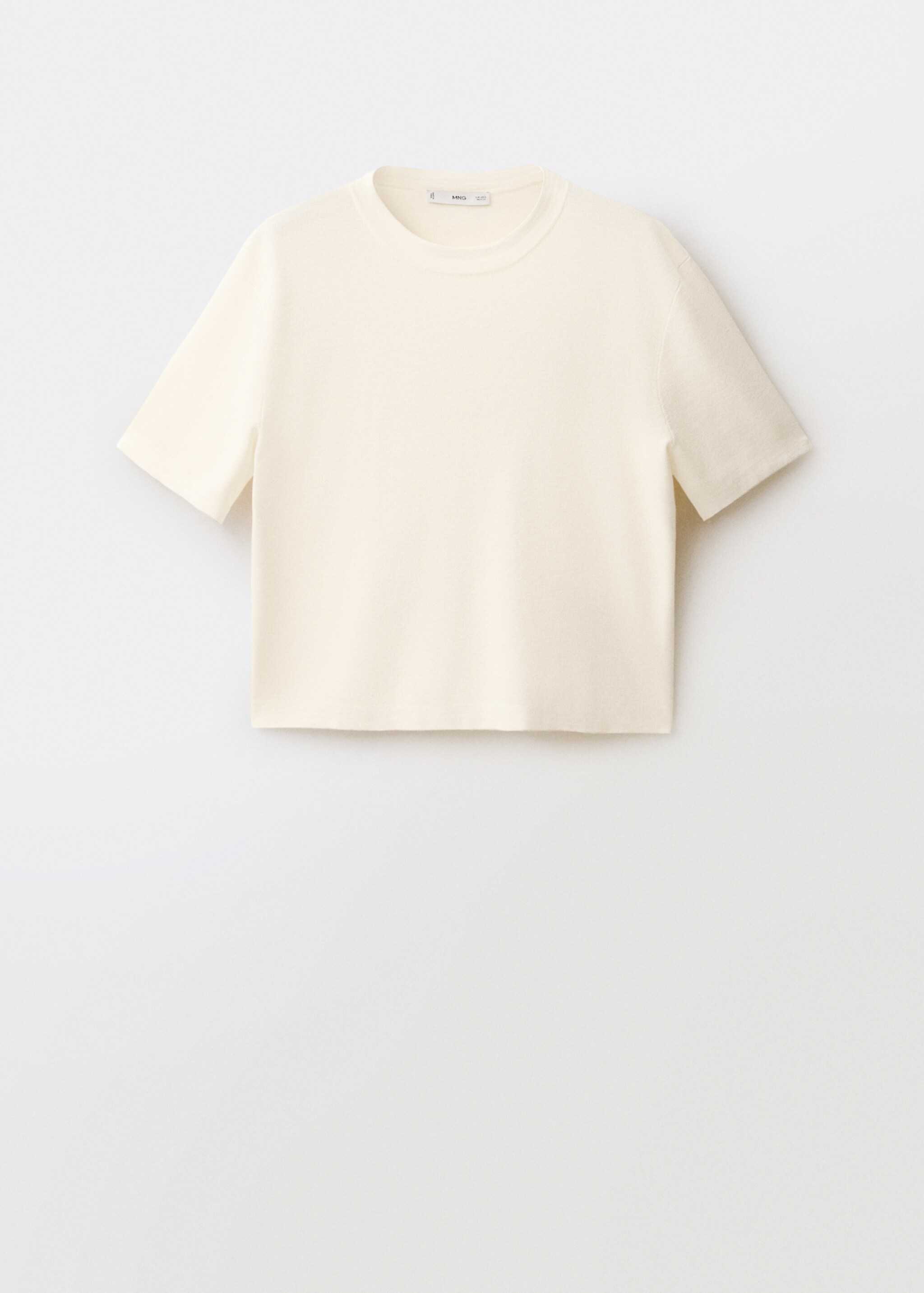 Short-sleeved wool-blend sweater - Article without model, Ecru. Ref: 87044089-00.