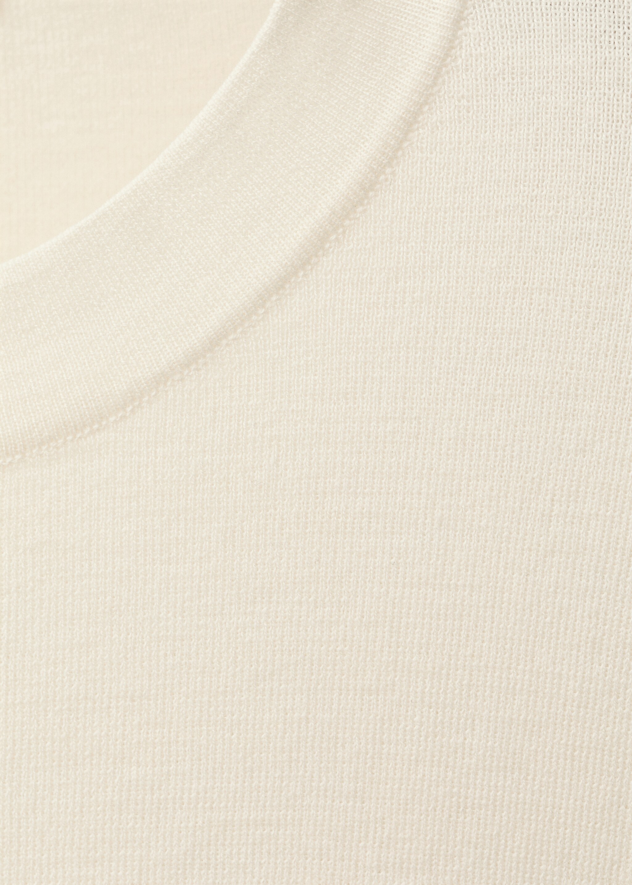Short-sleeved wool-blend sweater - Details of the article 0, Ecru. Ref: 87044089-00.