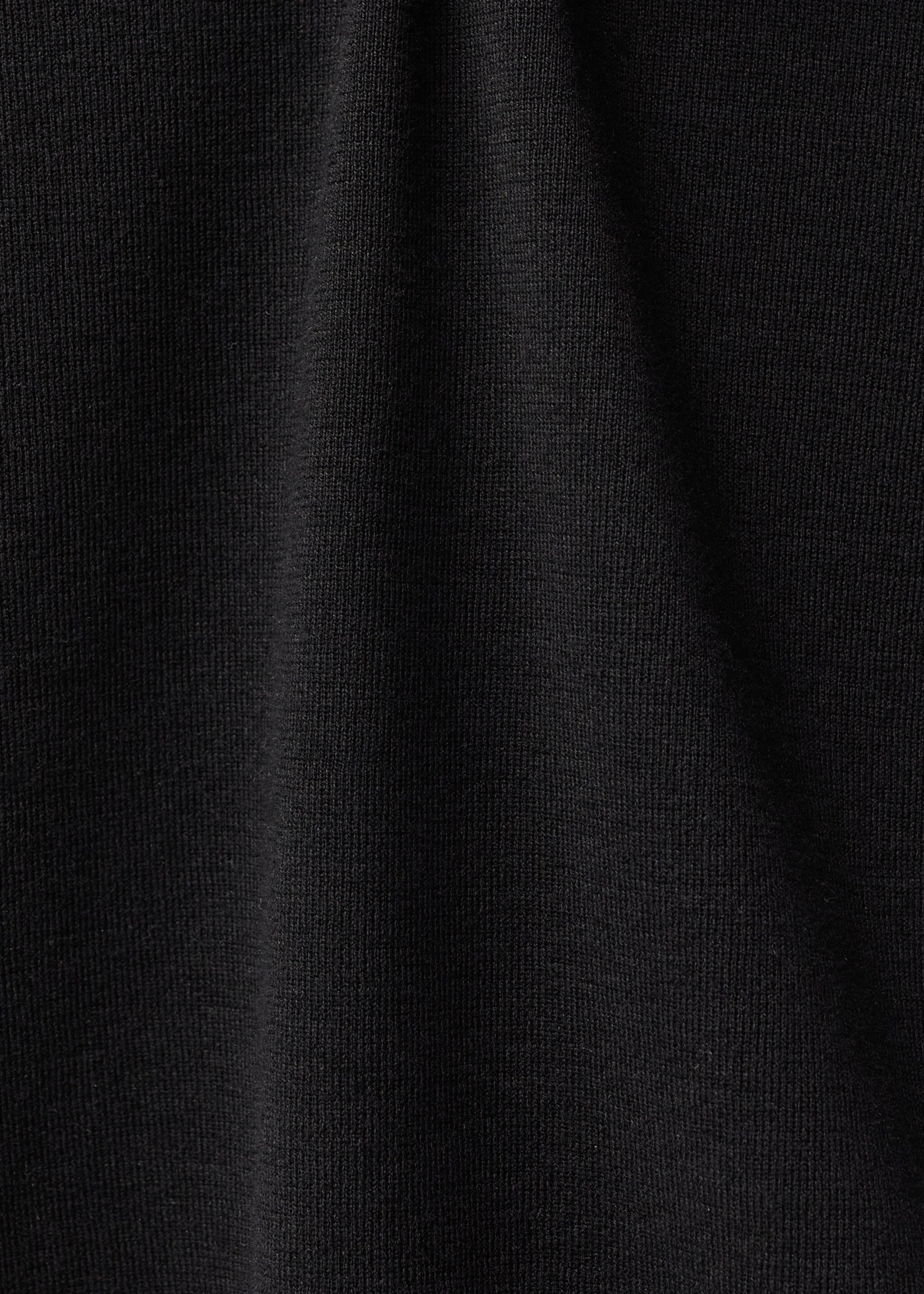 Short-sleeved wool-blend sweater - Details of the article 0, Black. Ref: 87044089-00.