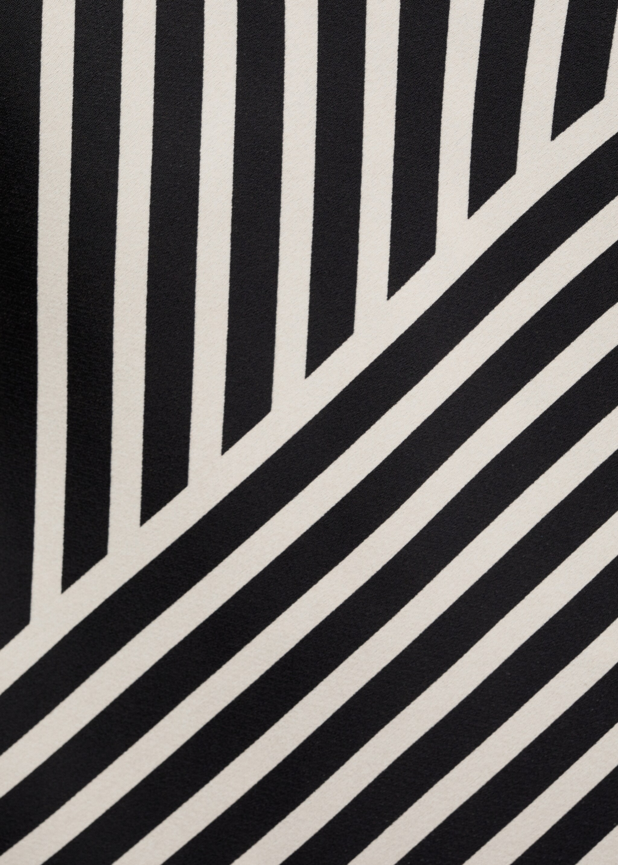 Striped perkins-neck blouse - Details of the article 0, Black. Ref: 87044091-00.