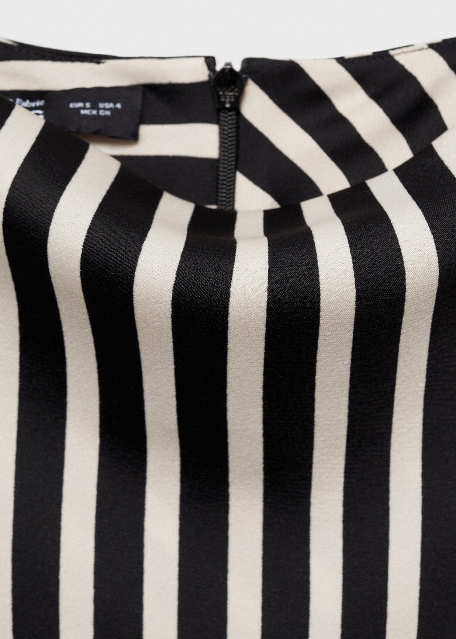 Striped perkins-neck blouse - Details of the article 8