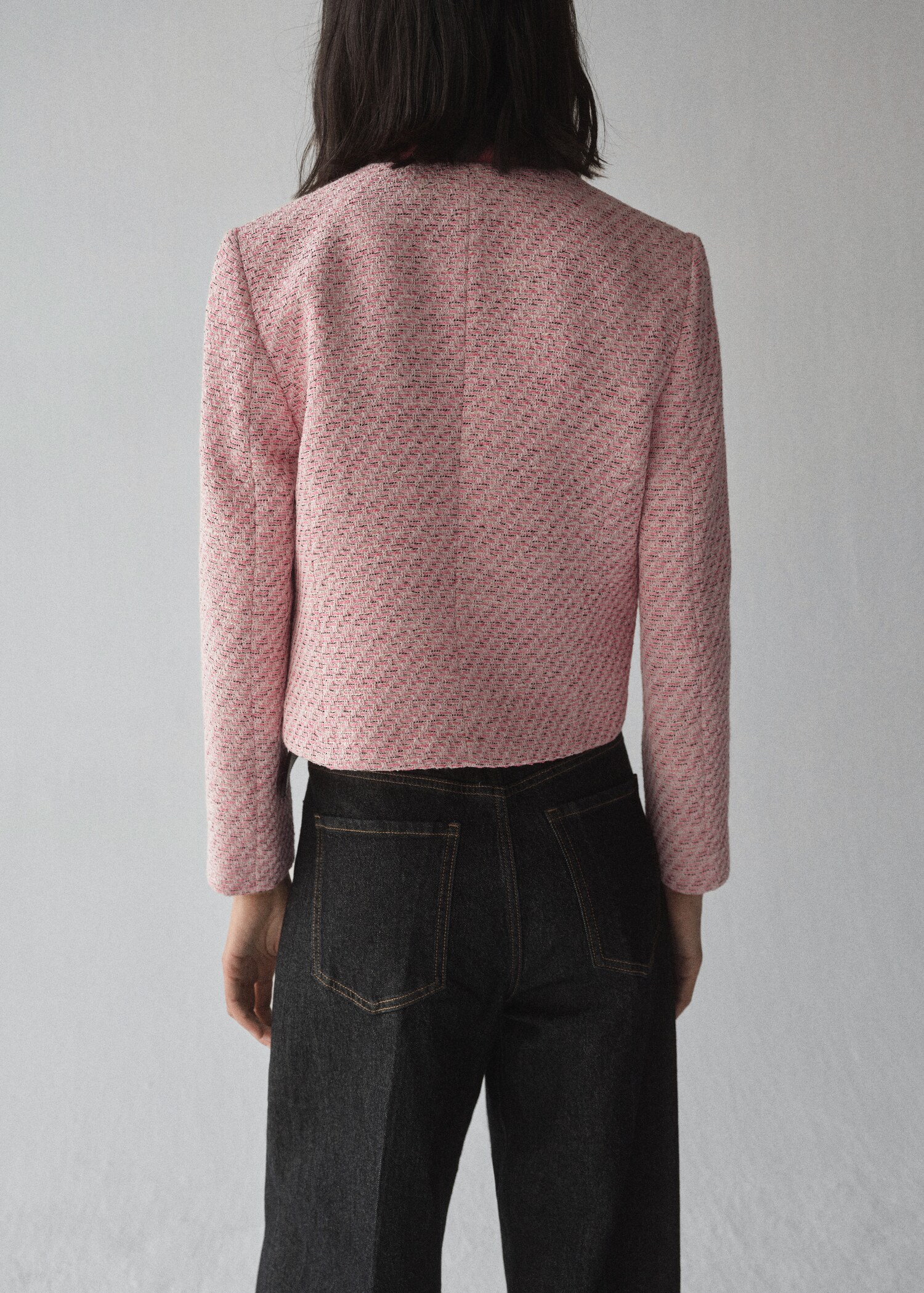 Fitted tweed jacket - Reverse of the article